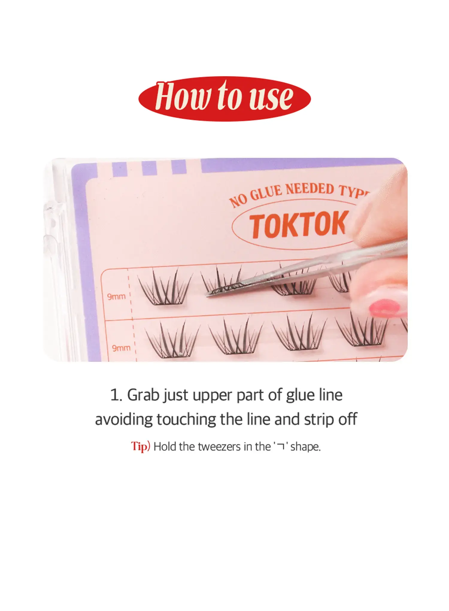 TOKTOKHARA No Glue Eyelash – Light (54pcs) - Image 22