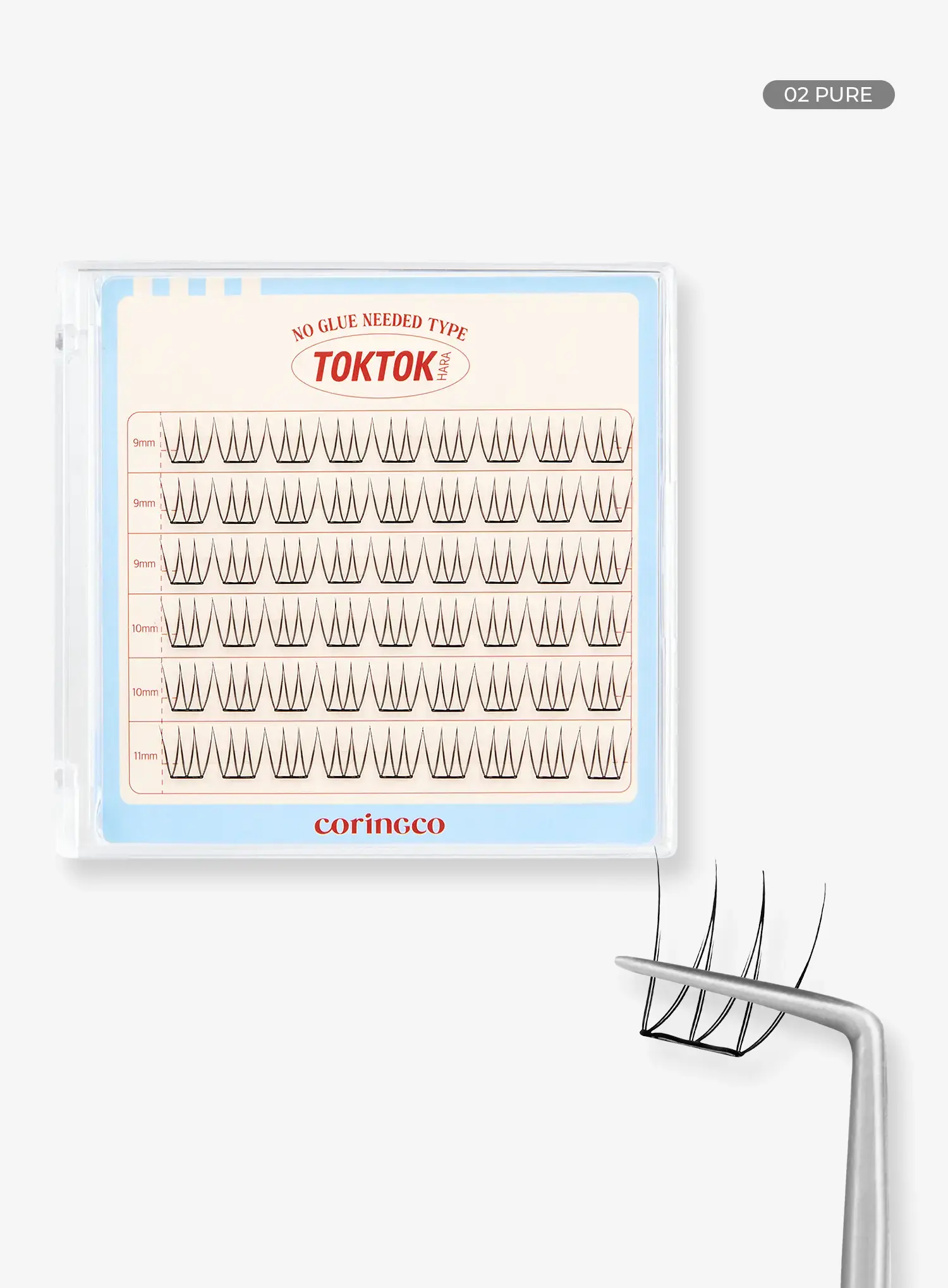 TOKTOKHARA No Glue Eyelash – Light (54pcs) - Image 5