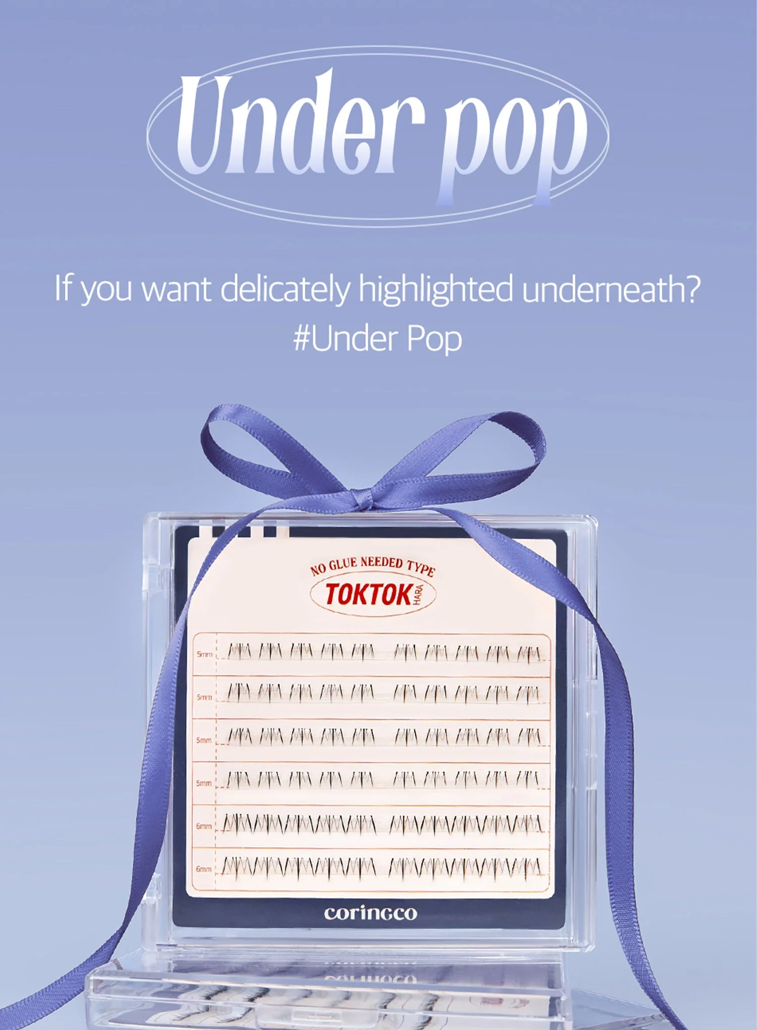 TOKTOKHARA No Glue Eyelash - Under Pop (60pcs) - Image 5