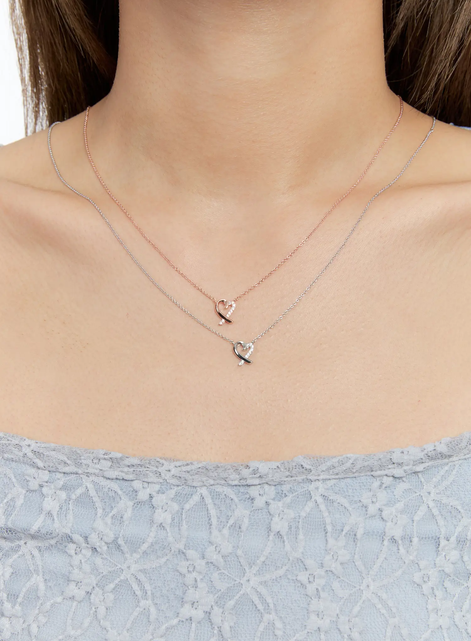 Trailing Heart Necklace IS517 - Image 5