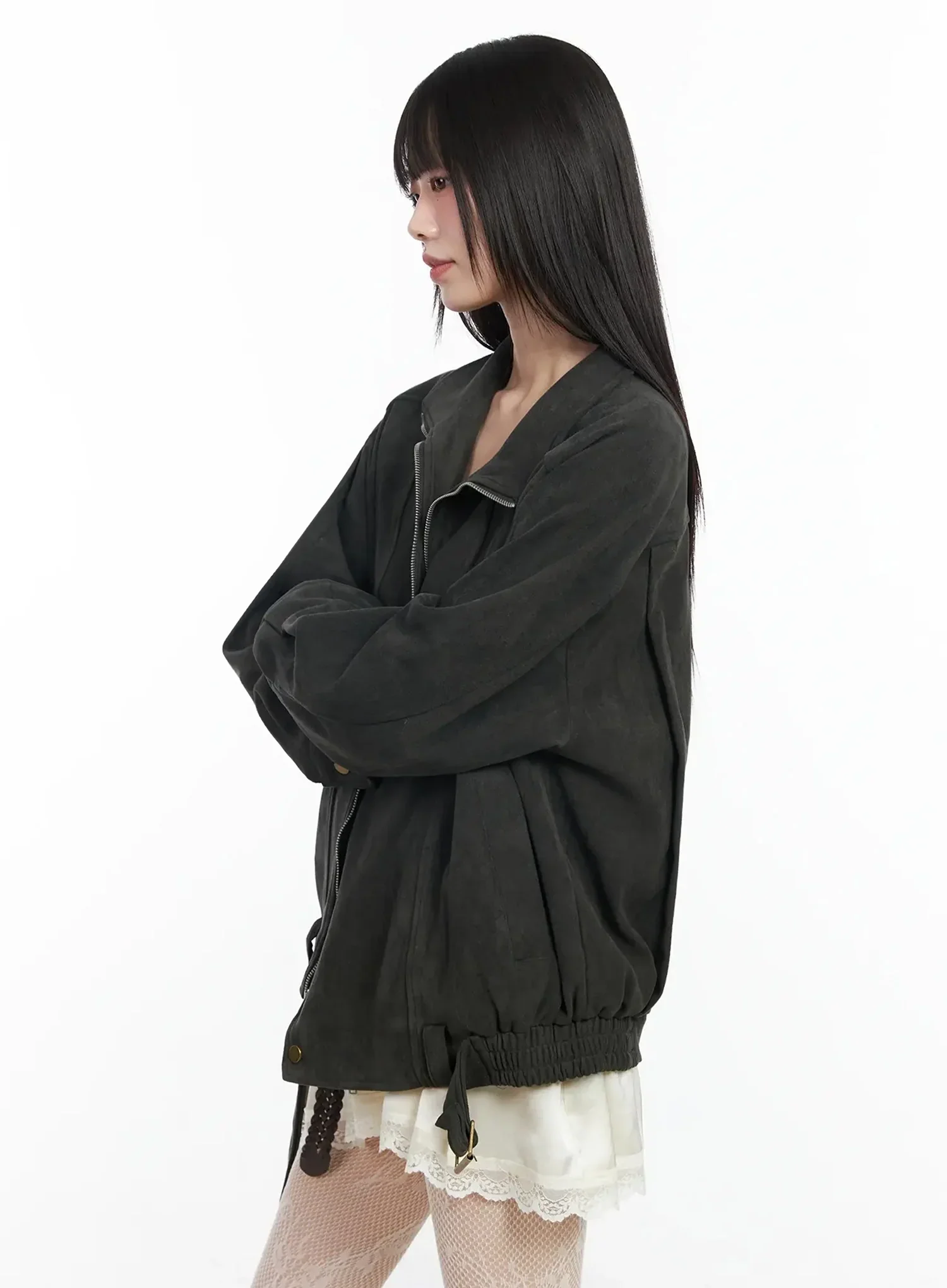 Trendy Suede Belted Jacket IM523 - Image 9