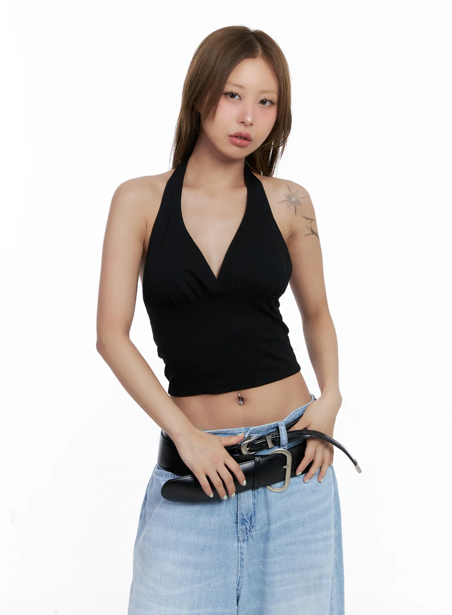 Trendy V-Neck Halter Top CL510 - Image 12