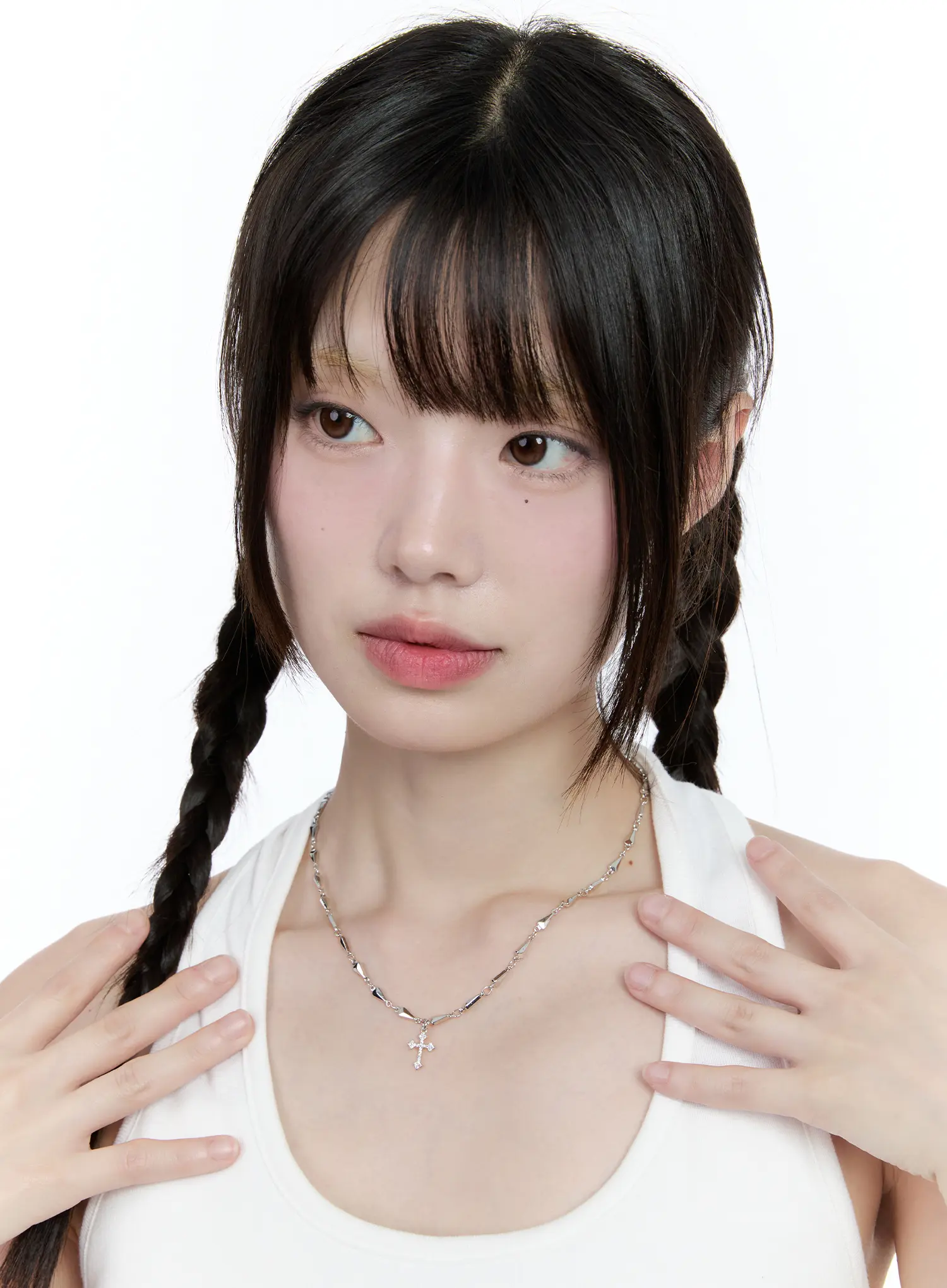 Triangle Chain Cross Pendant Necklace CG511 - Image 12