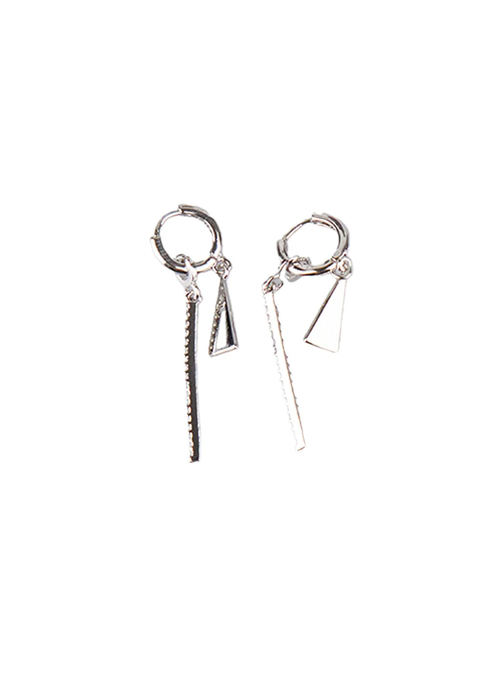 Triangular Bark Earrings CJ509 - Image 2