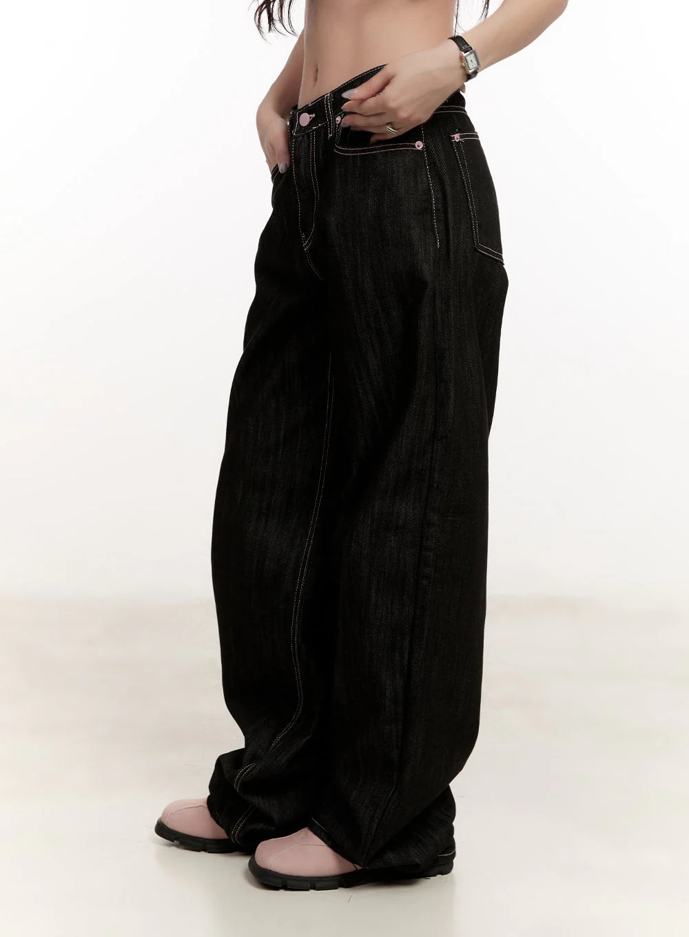 Trinity Stitched Baggy Jeans CM510 - Image 4