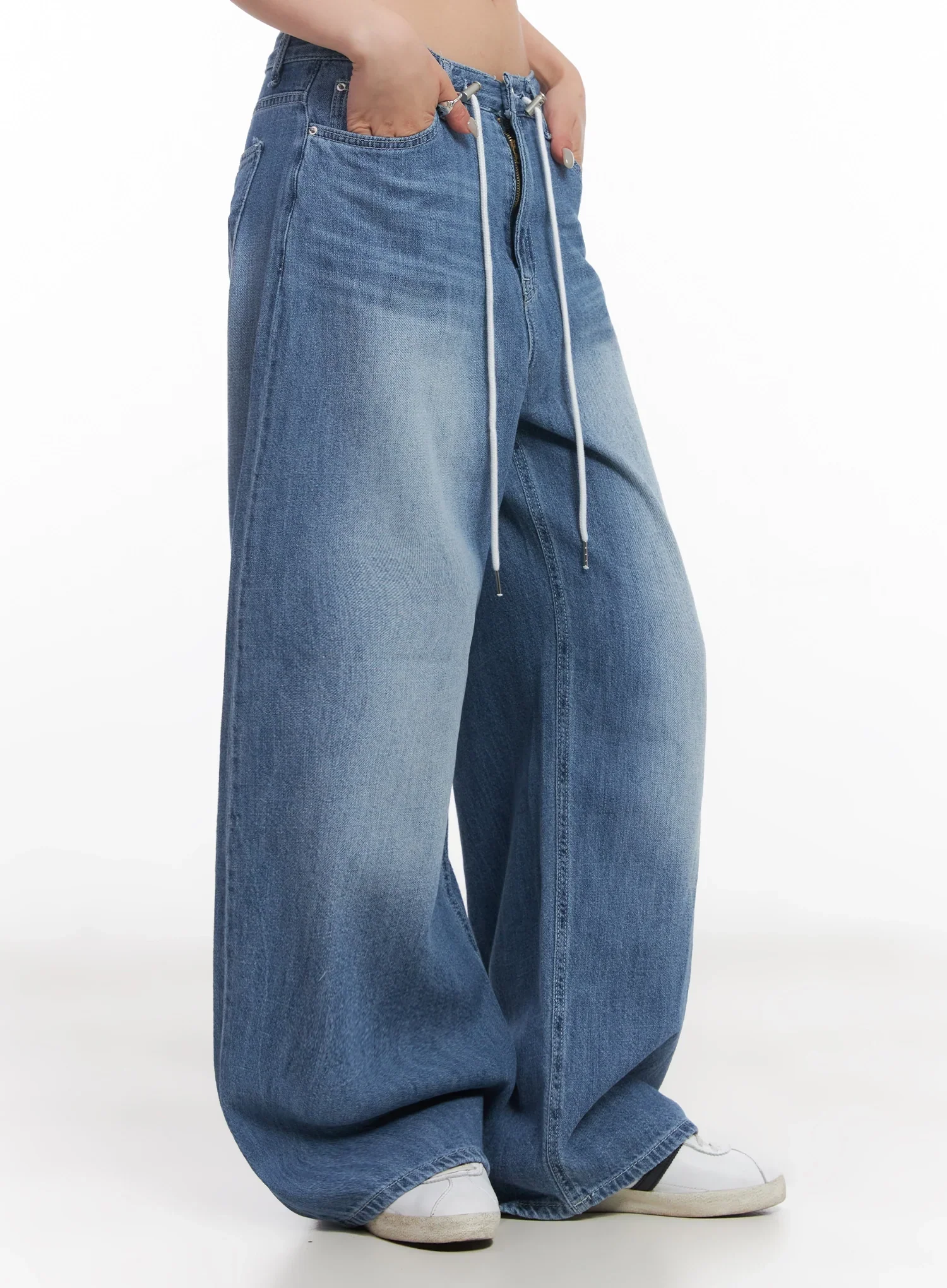 Tsuki Baggy Drawstring Denim Jeans IC503 - Image 9