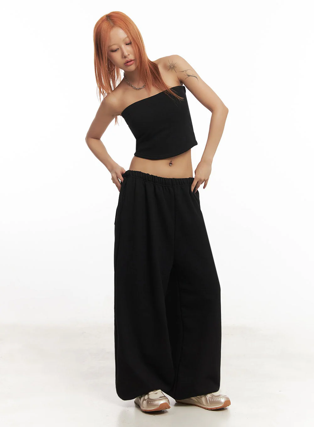 Tube Top & Sweatpants Set IA515 - Image 2