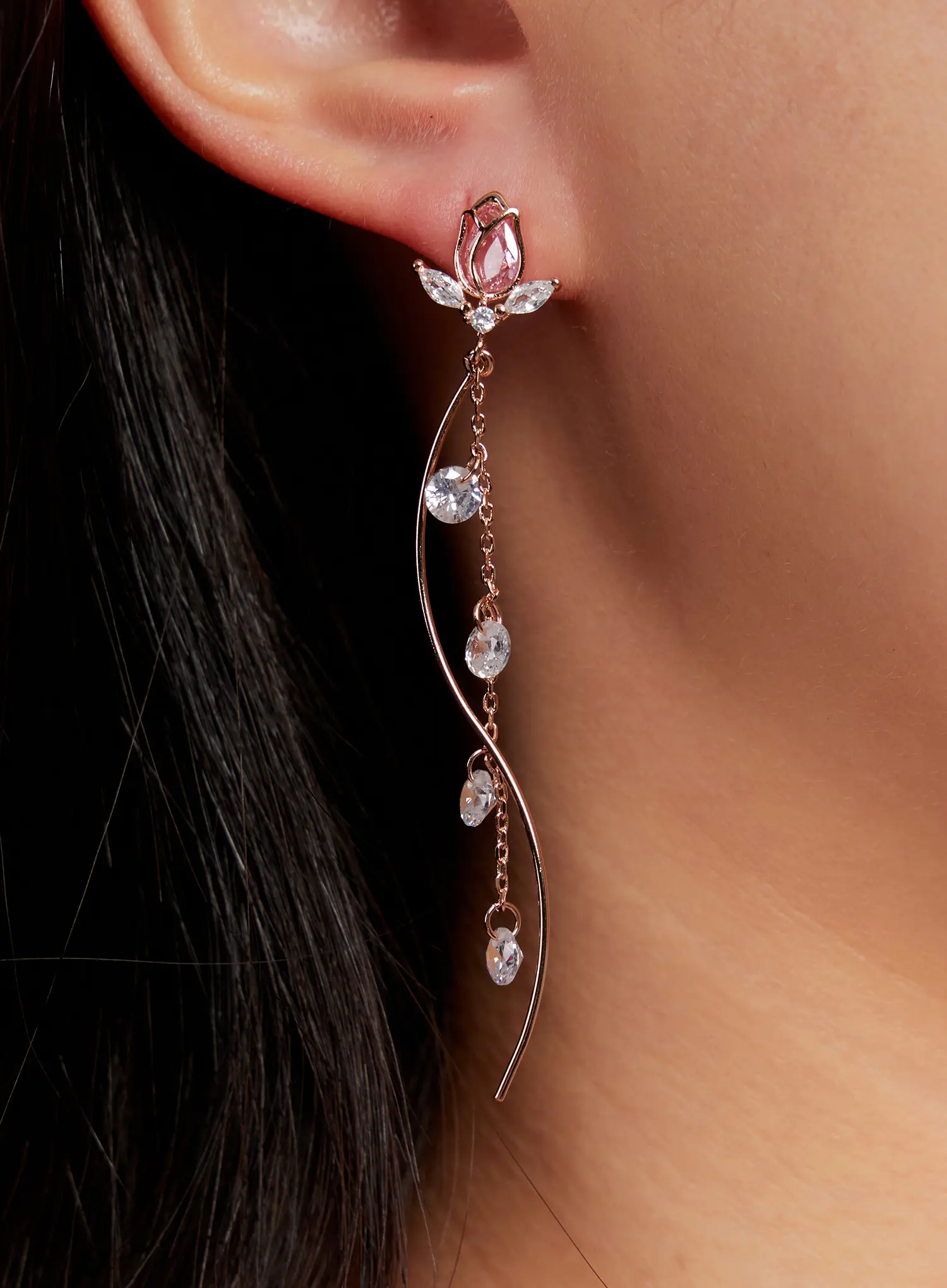 Tulip Drop Earrings IO527 - Image 4
