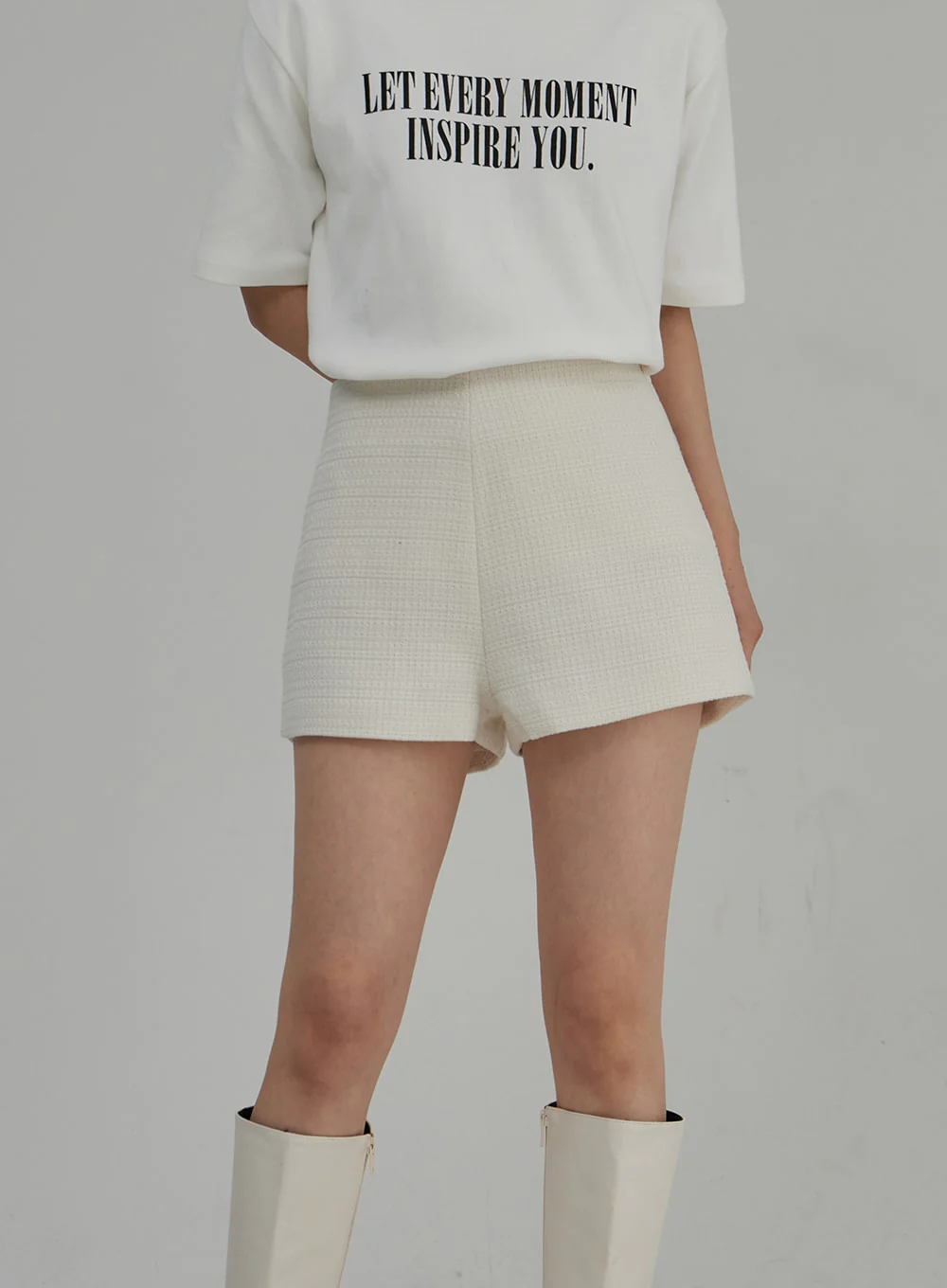 Tweed High Waist Shorts OJ304 - Image 15