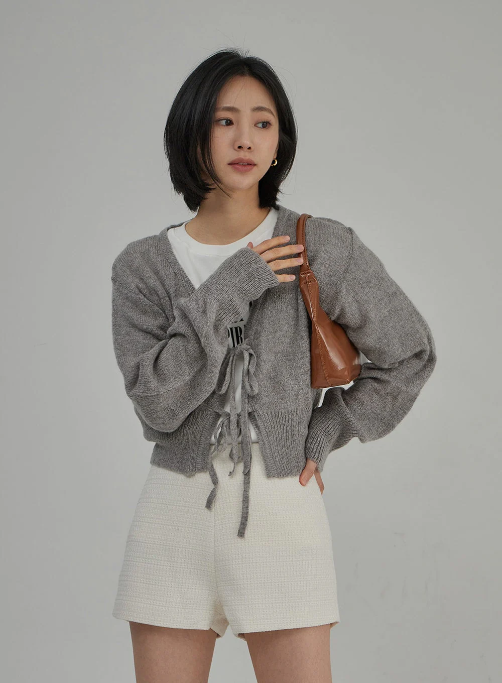 Tweed High Waist Shorts OJ304 - Image 9
