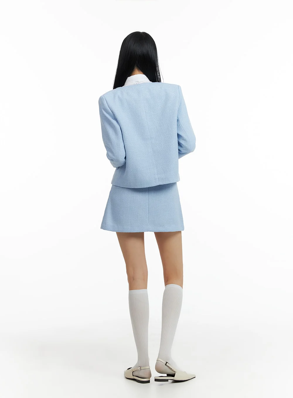 Tweed Pleated Mini Skirt IF402 - Image 8