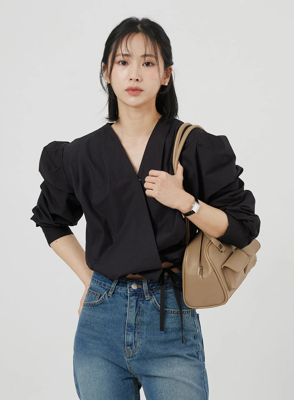 Twin Pocket Shoulder Bag OM306 - Image 4