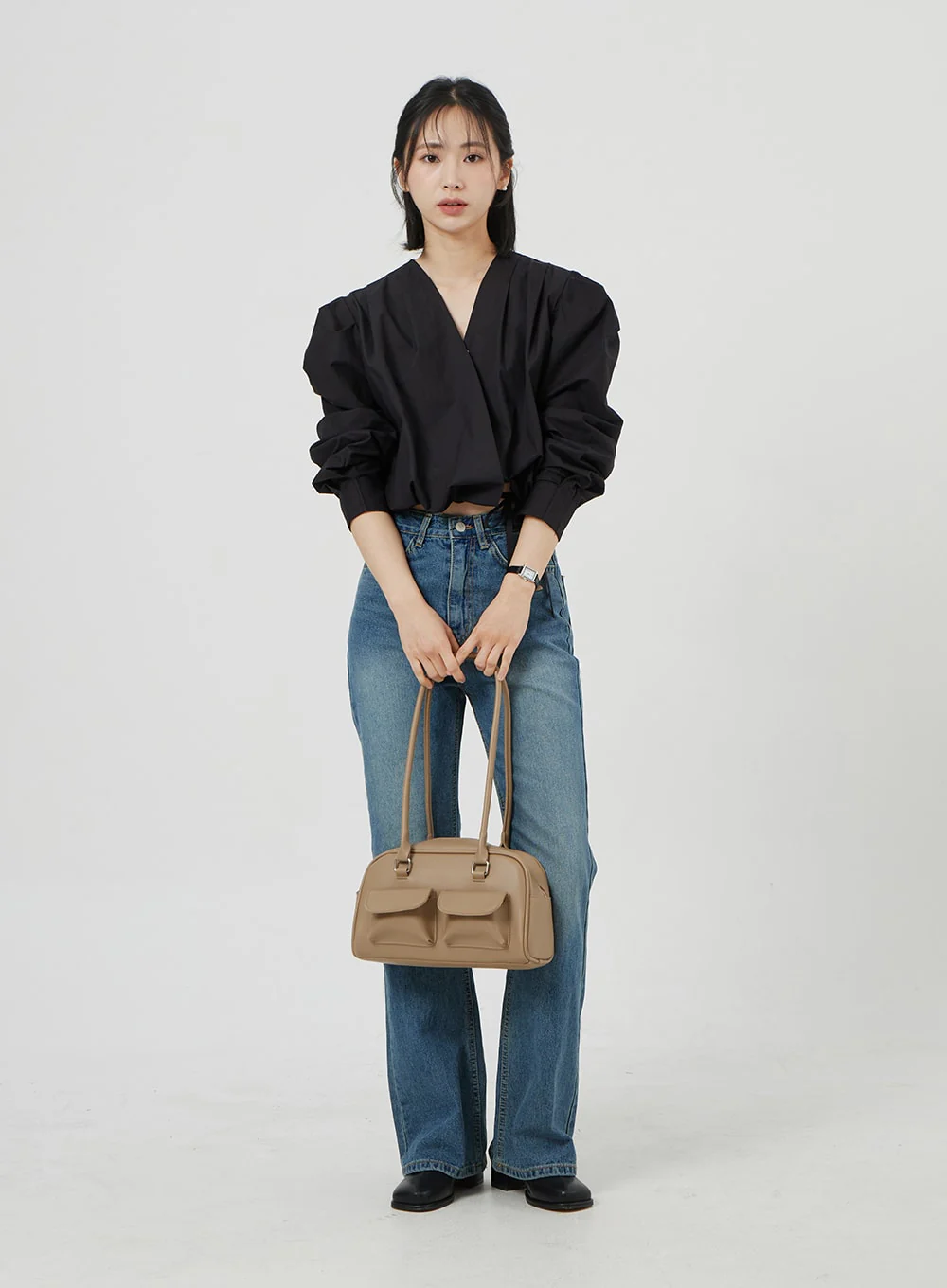 Twin Pocket Shoulder Bag OM306 - Image 5