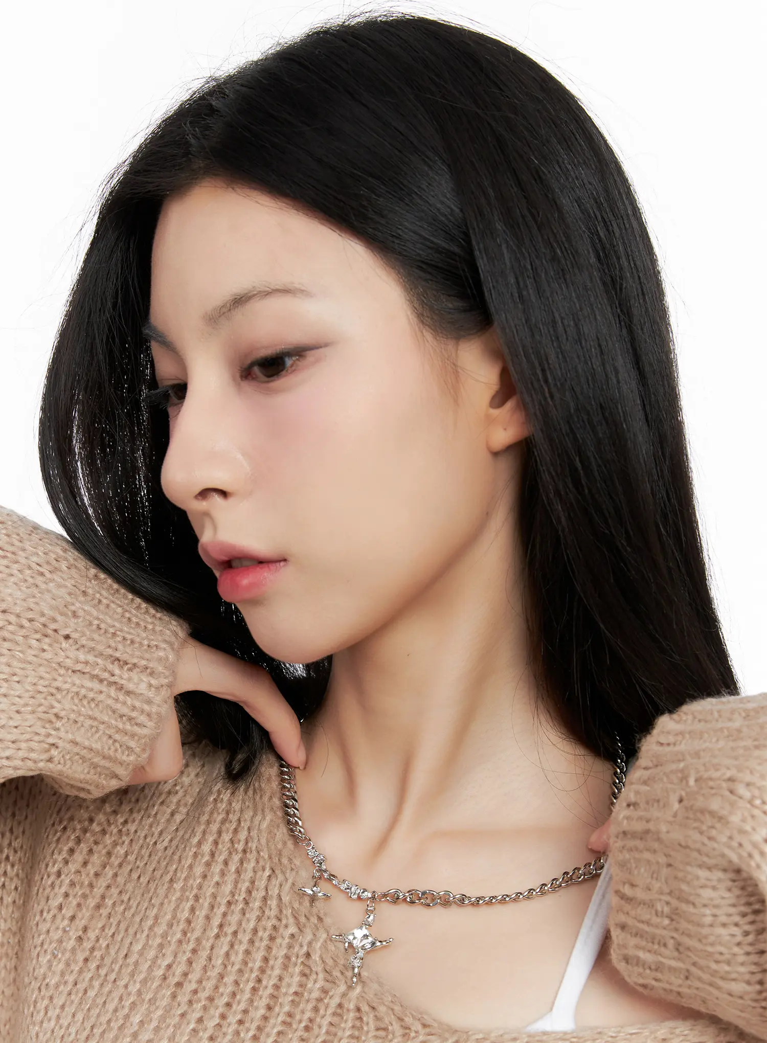 Twin Star Chain Necklace CG526 - Image 2