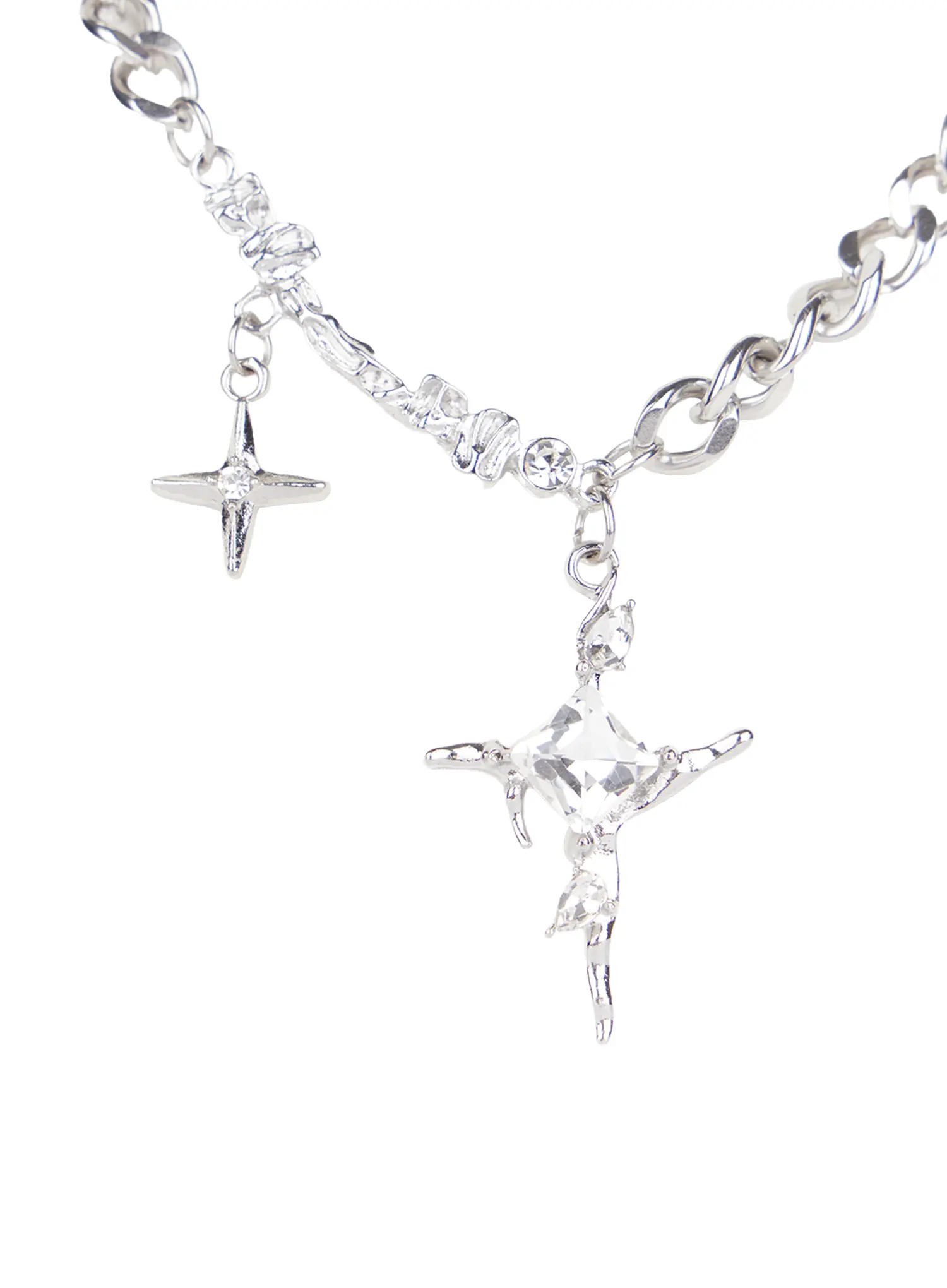 Twin Star Chain Necklace CG526 - Image 5