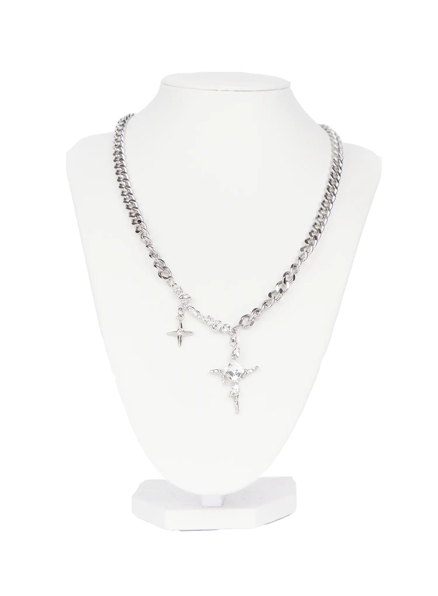 Twin Star Chain Necklace CG526 - Image 6