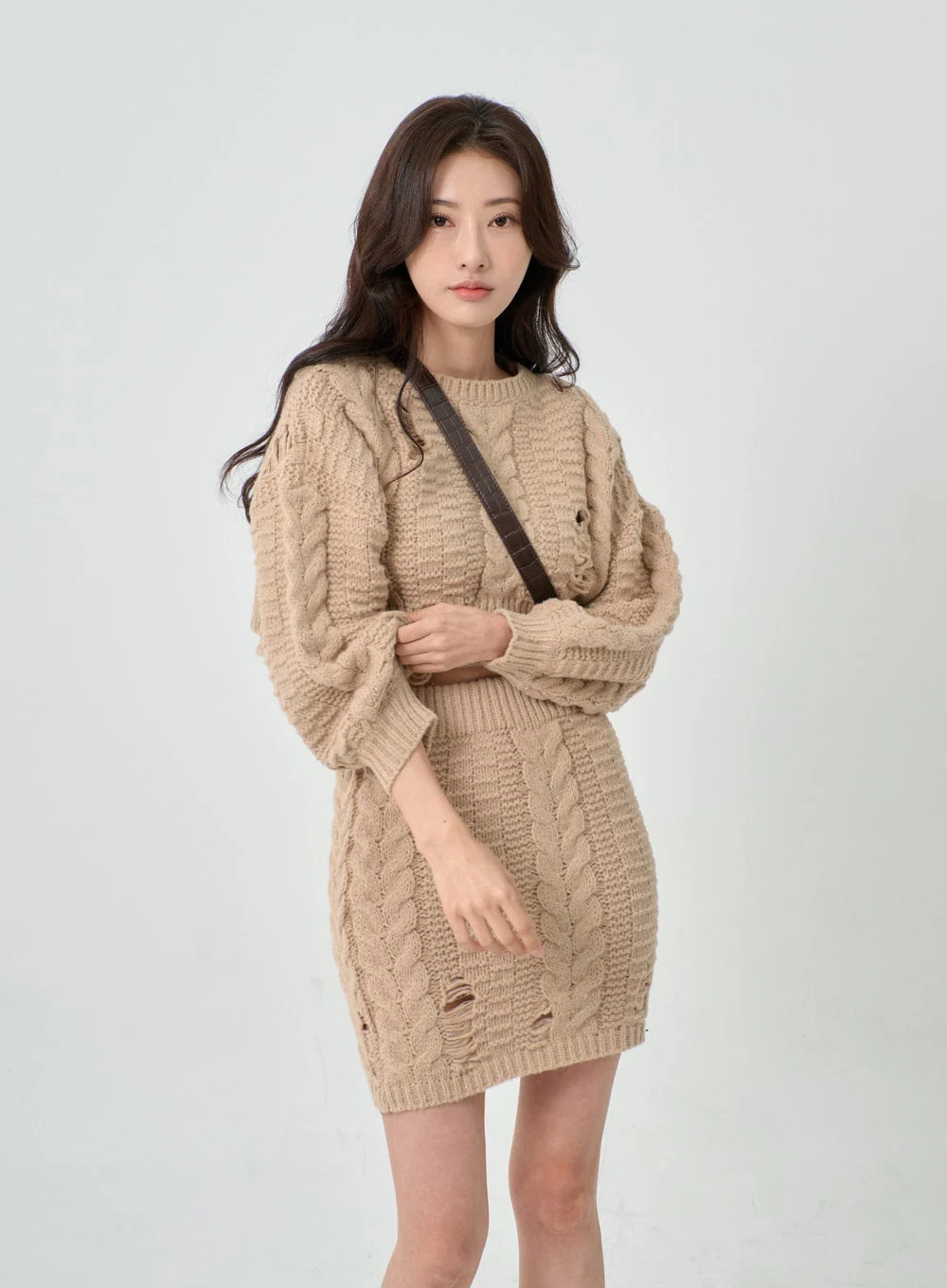 Twist Pattern Ripped Pencil Mini Skirt IN08 - Image 11