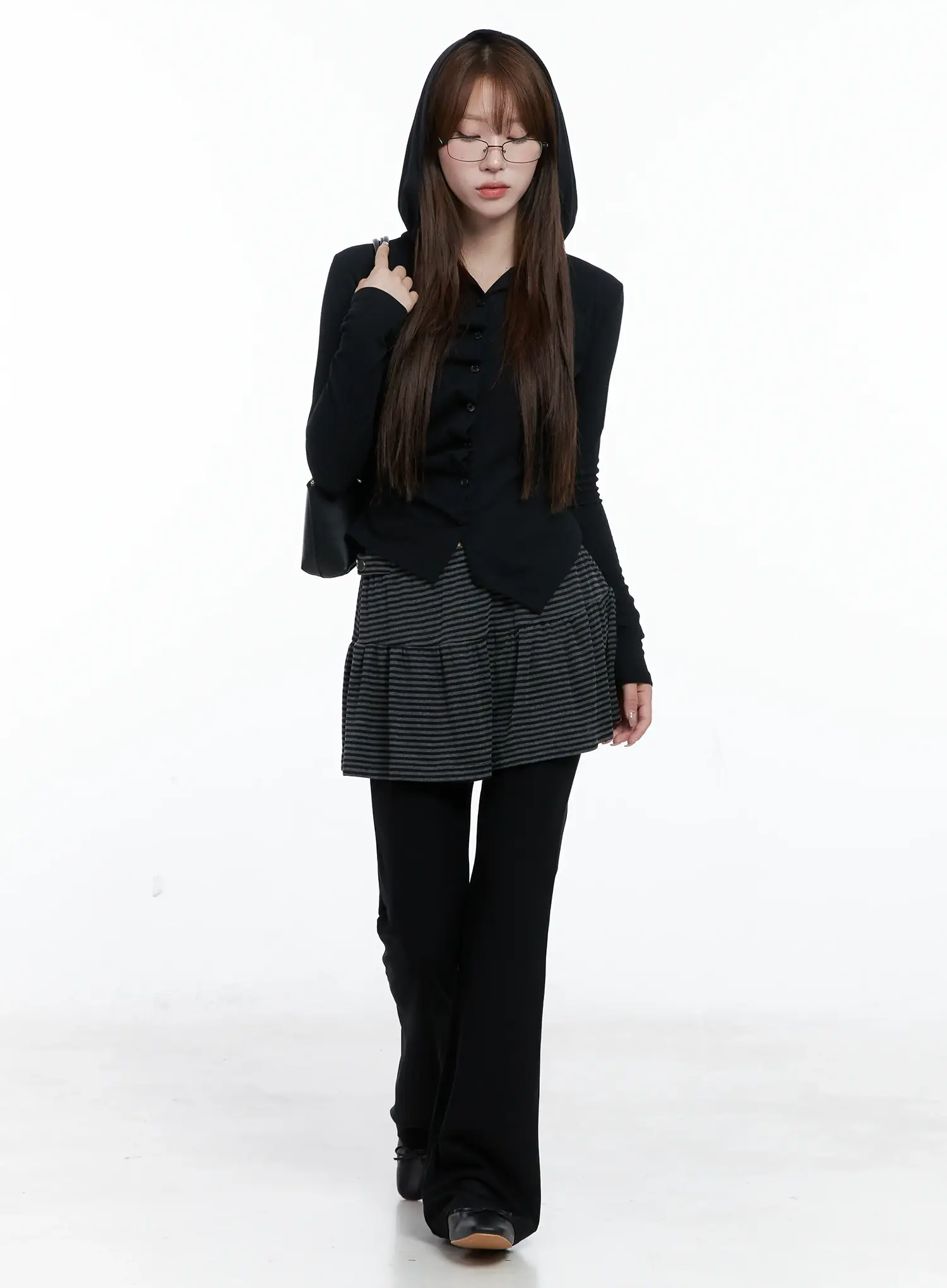 Twisted Button-Up Hooded Cardigan CS501 - Image 4
