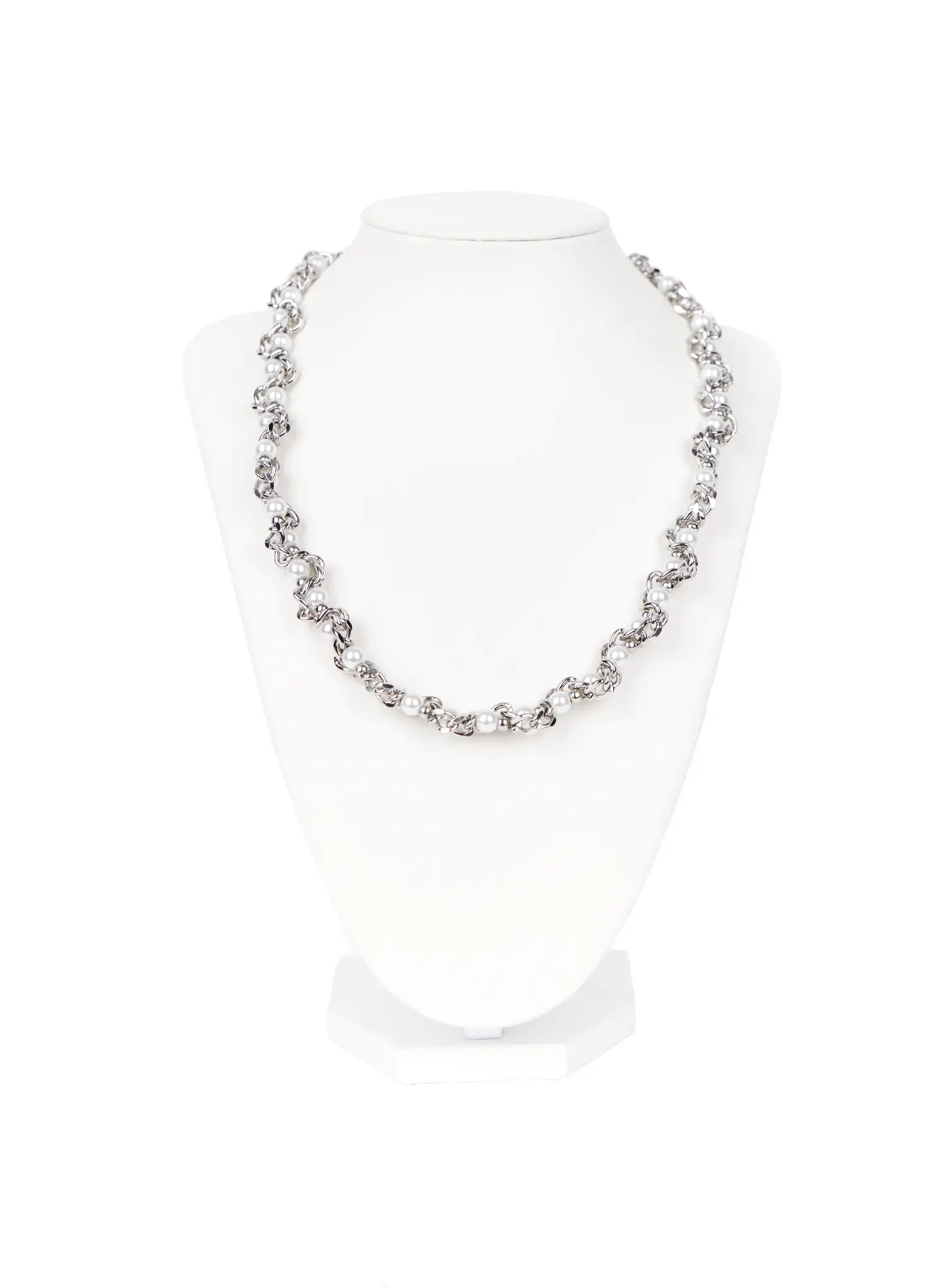 Twisted Faux Pearl Necklace CA515 - Image 3