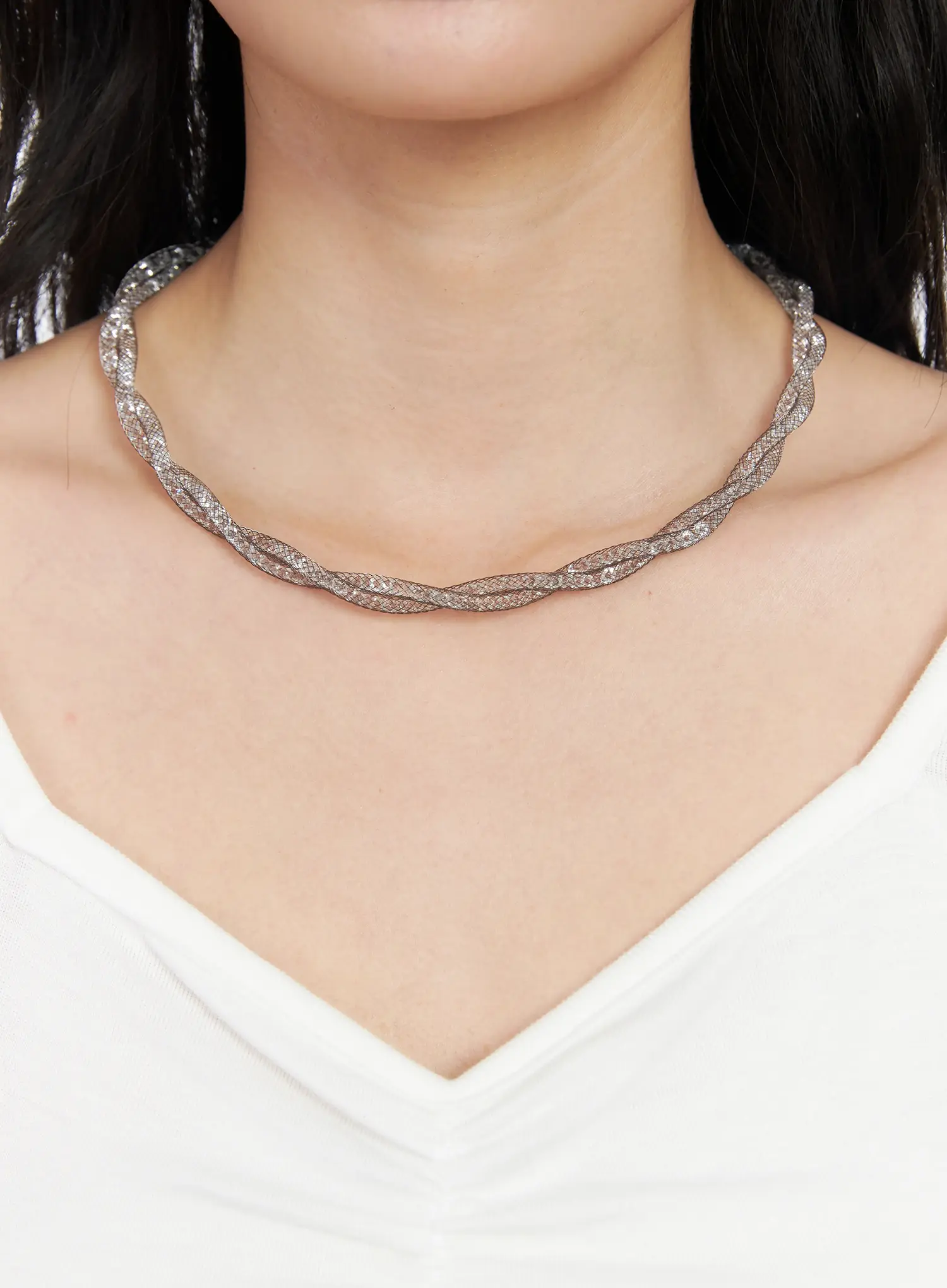 Twisted Sparkle Necklace CM519 - Image 2