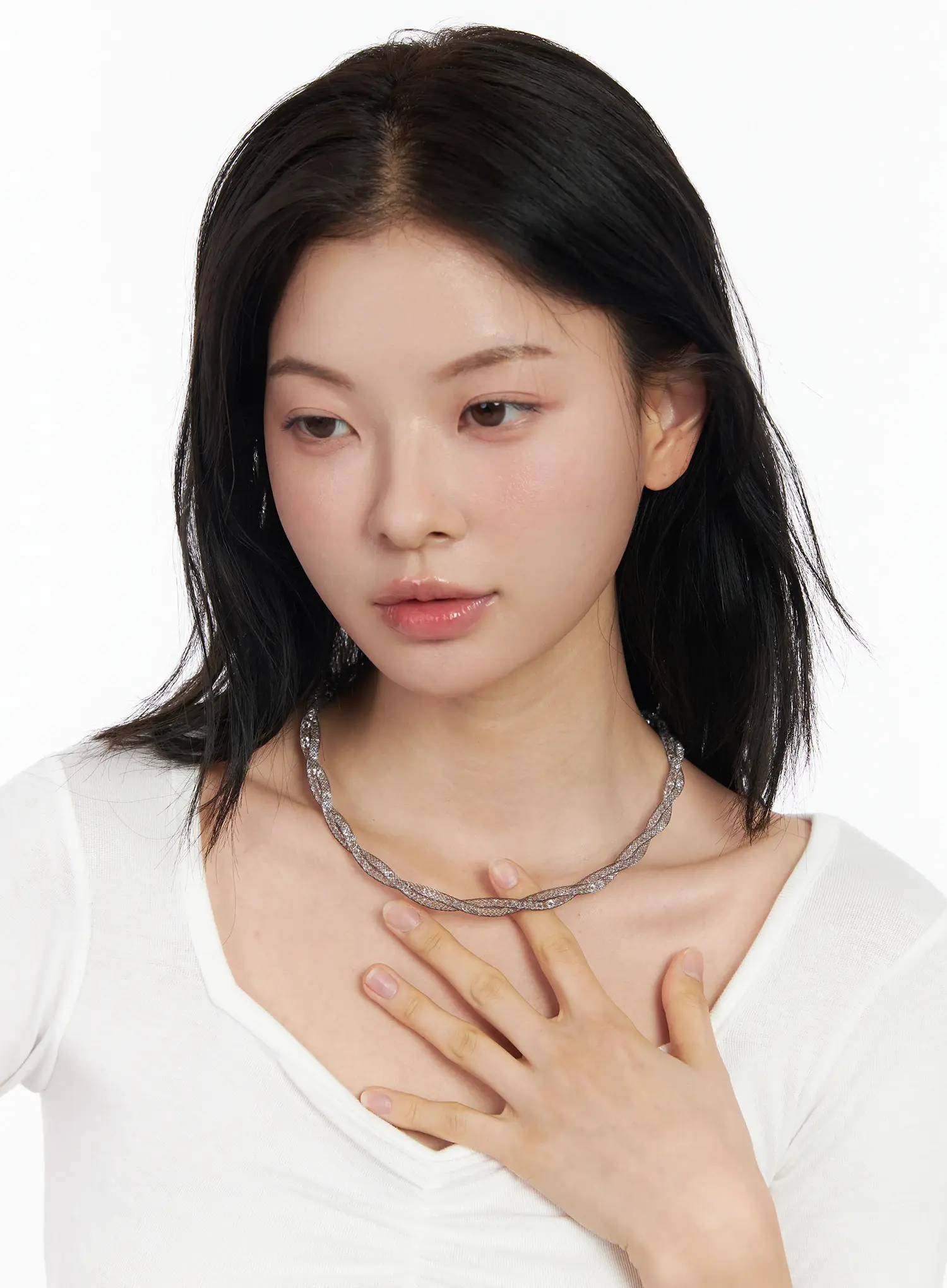 Twisted Sparkle Necklace CM519 - Image 3