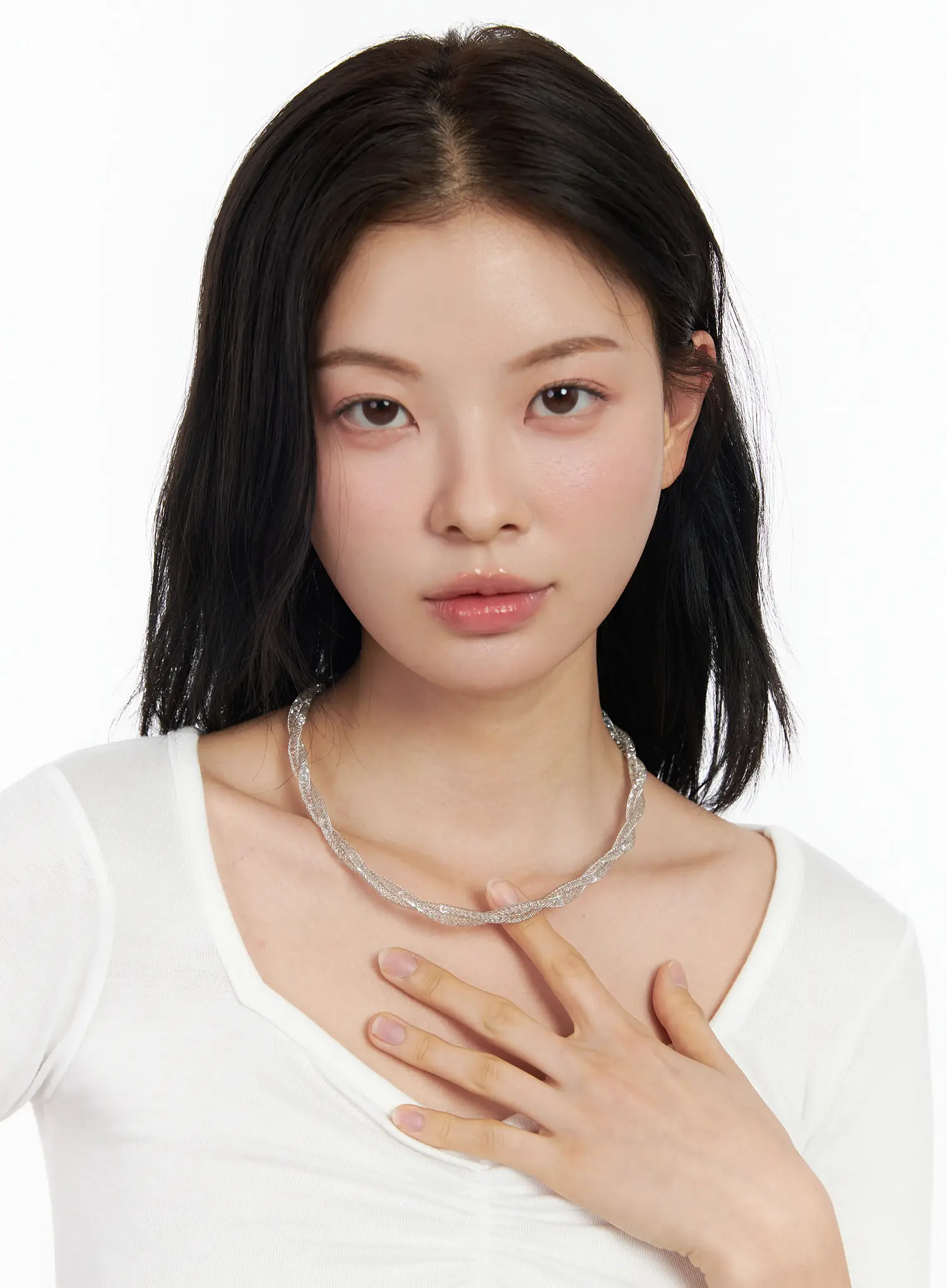 Twisted Sparkle Necklace CM519 - Image 5