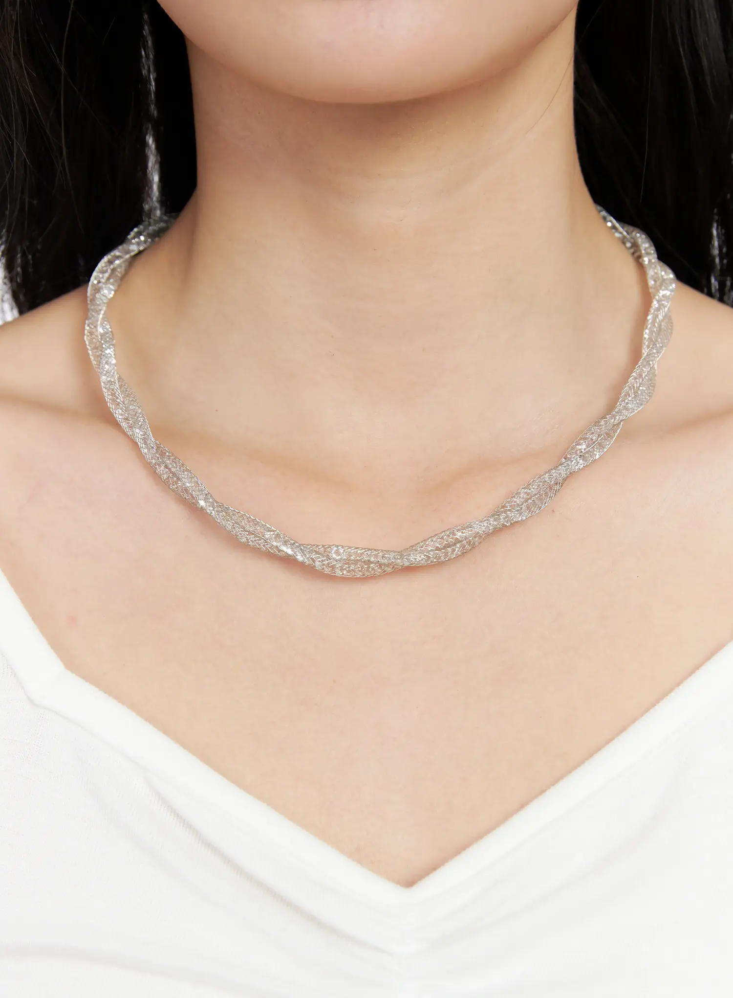 Twisted Sparkle Necklace CM519 - Image 6