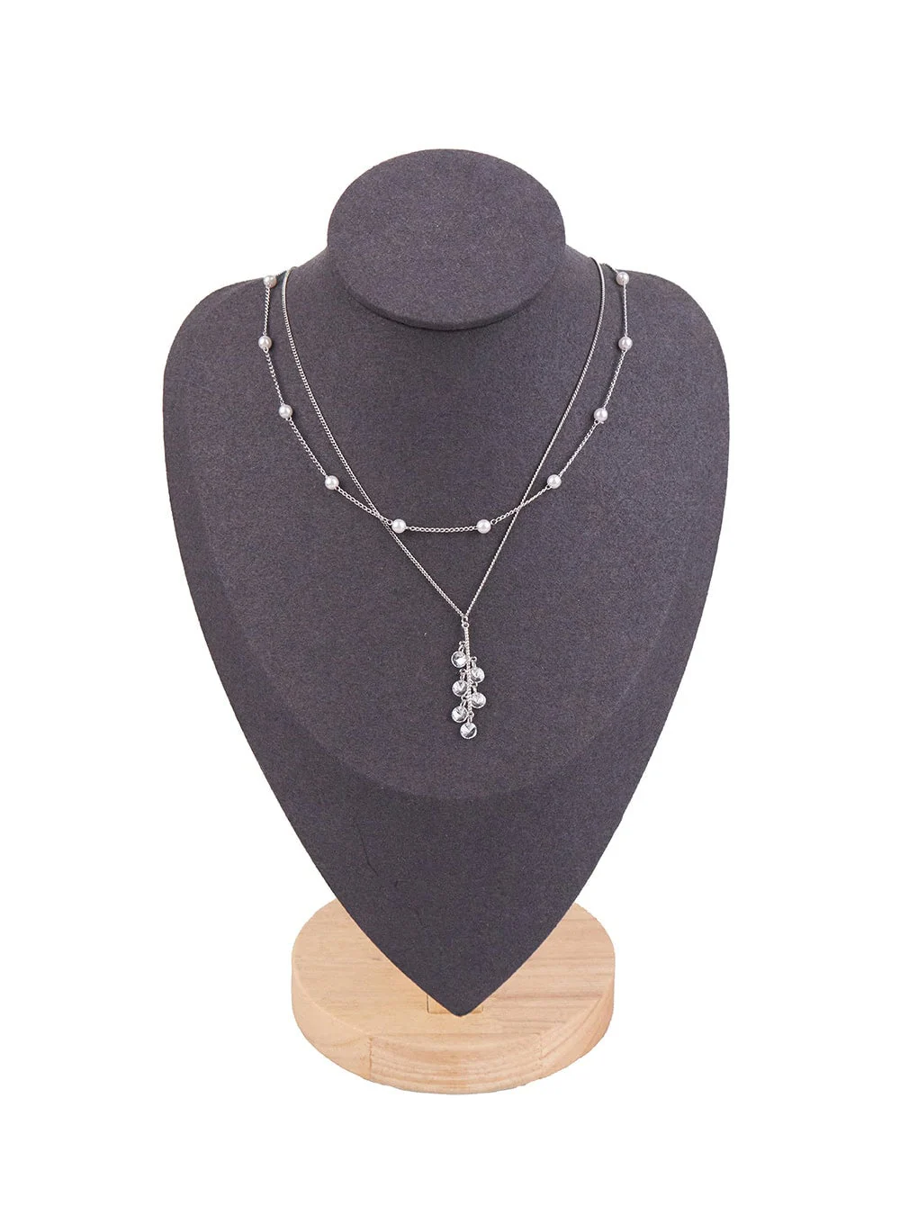 Two-Line Cubic Bijou Necklace IJ516 - Image 5