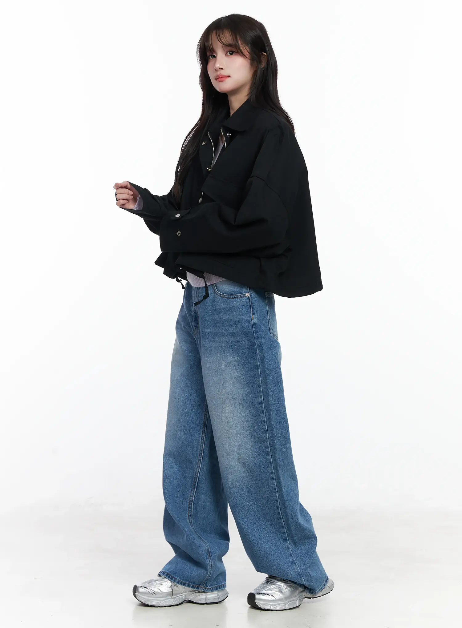 Two-Pocket String Short Jacket IJ529 - Image 5