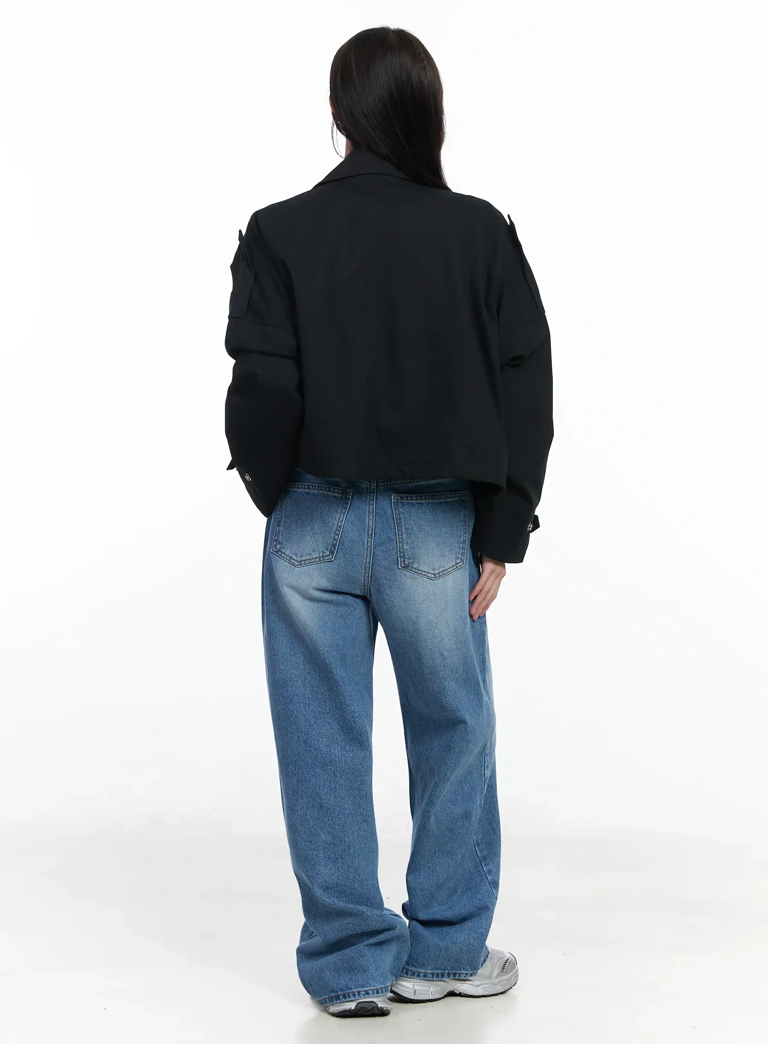 Two-Pocket String Short Jacket IJ529 - Image 6