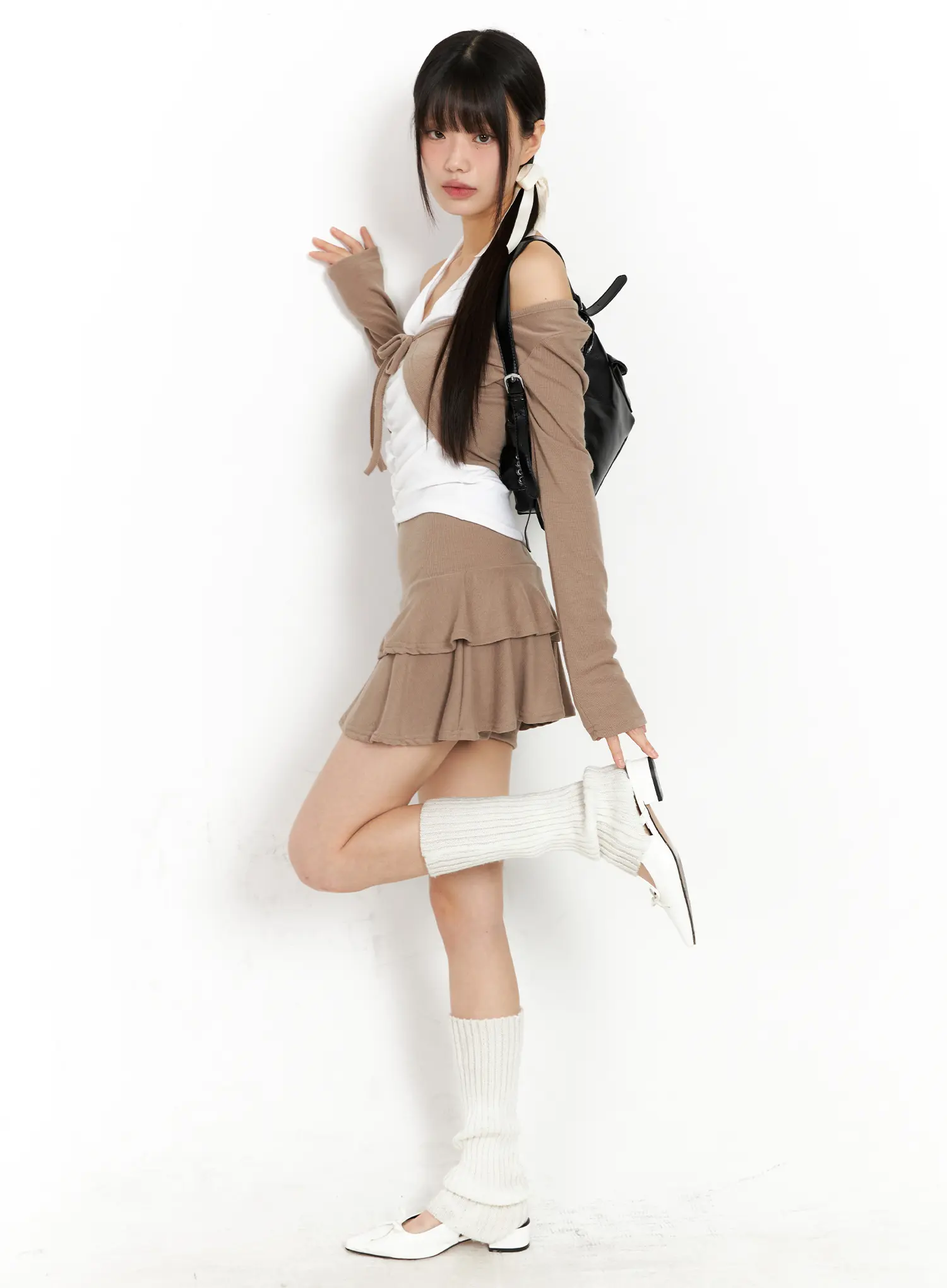 Two-Tiered Ruffle Mini Skirt CN520