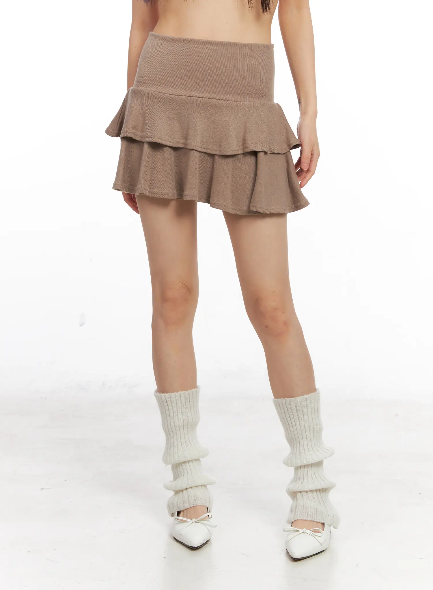 Two-Tiered Ruffle Mini Skirt CN520 - Image 10