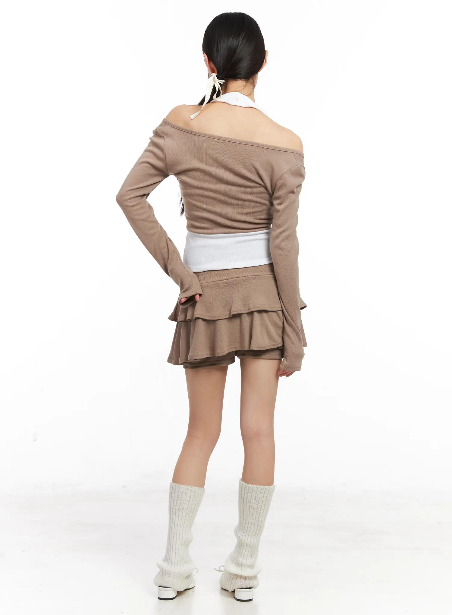 Two-Tiered Ruffle Mini Skirt CN520 - Image 5