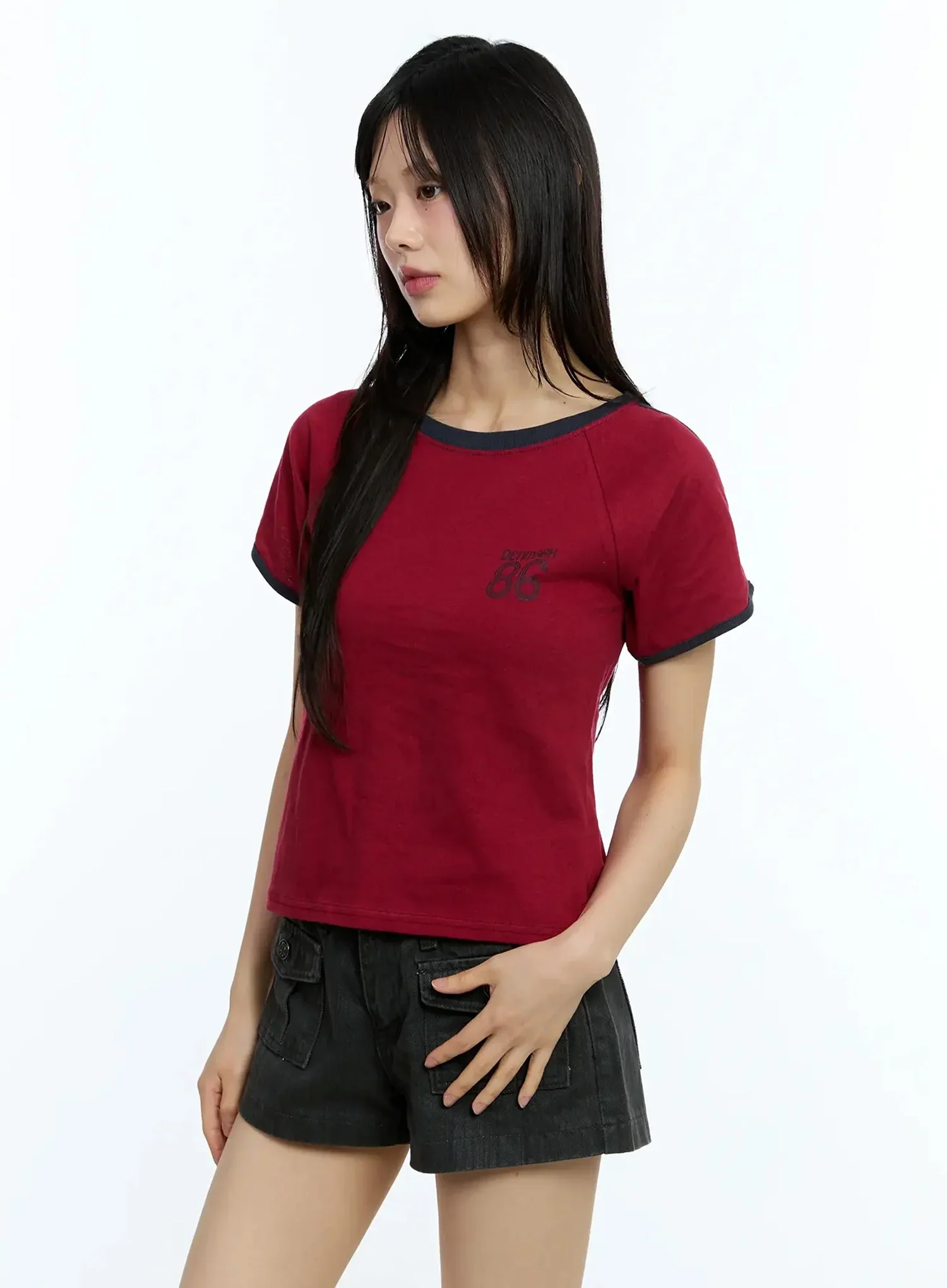 Two-Tone Graphic Tee IU524 - Image 11