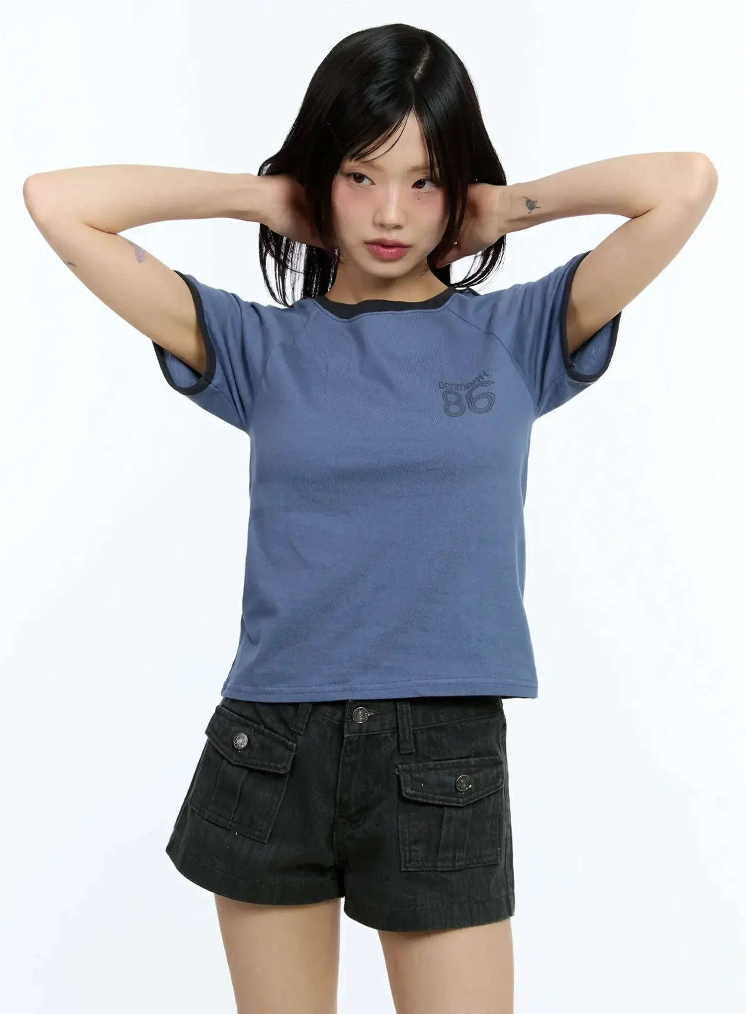 Two-Tone Graphic Tee IU524 - Image 17