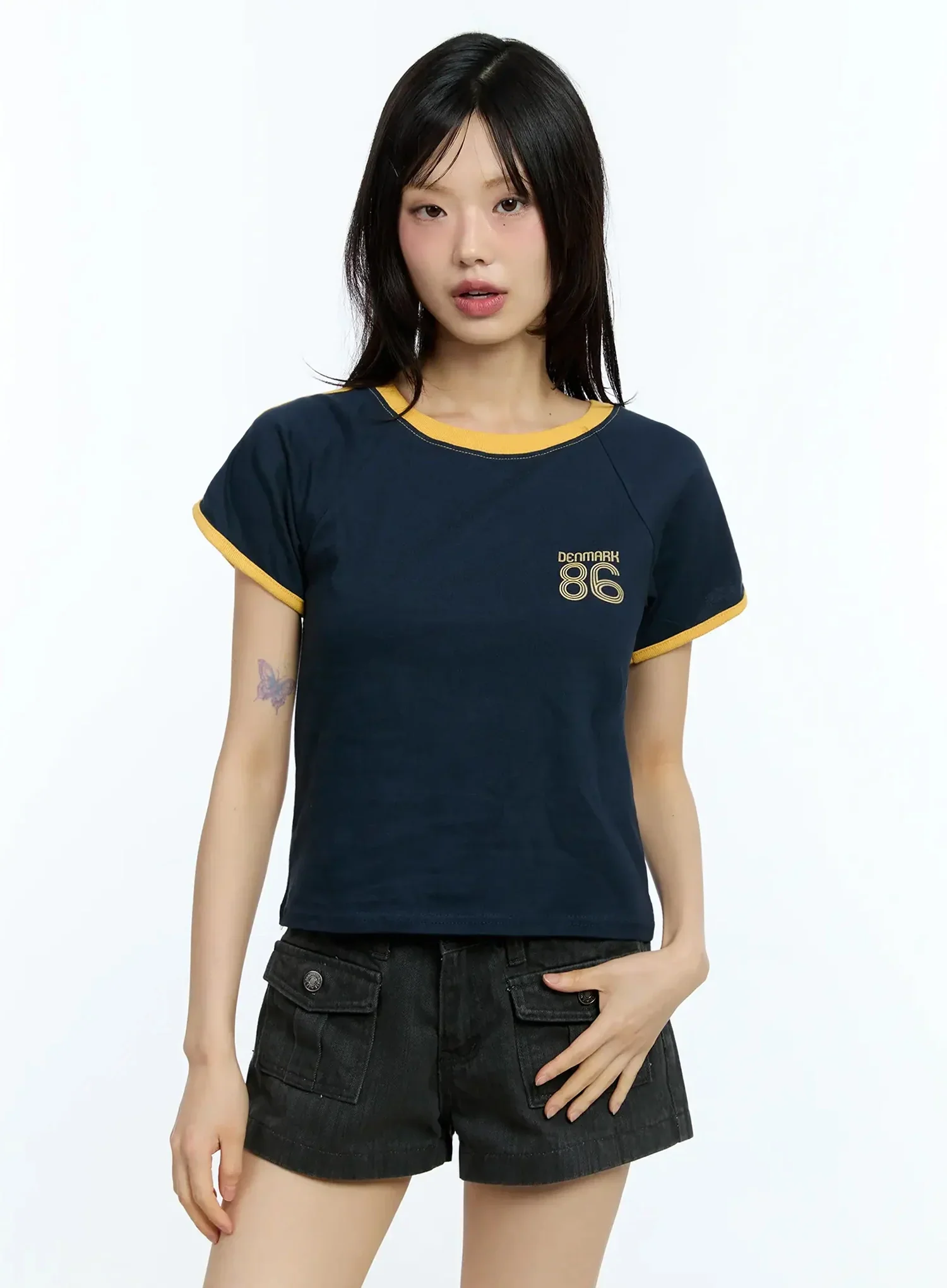 Two-Tone Graphic Tee IU524 - Image 19