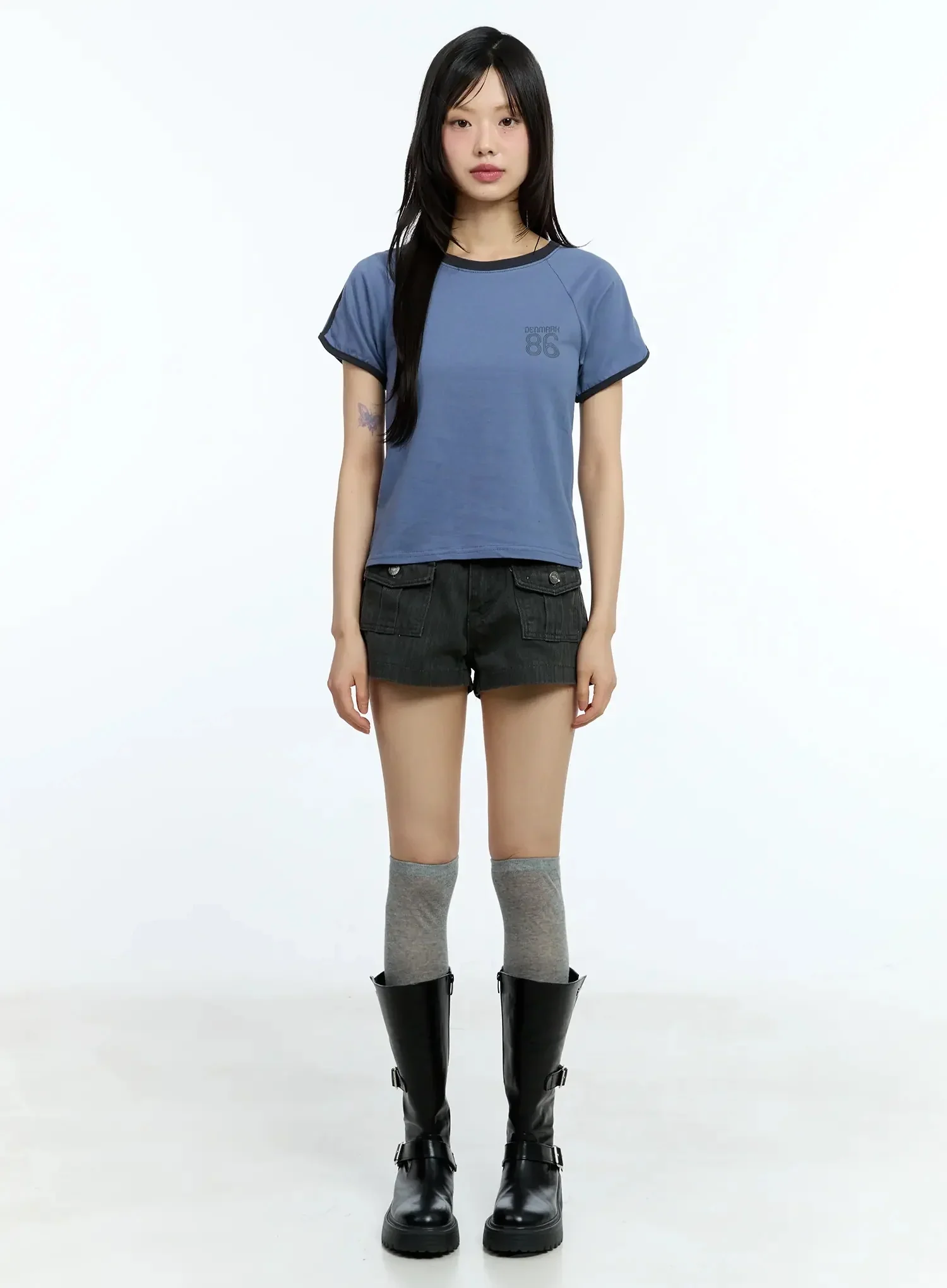 Two-Tone Graphic Tee IU524 - Image 5