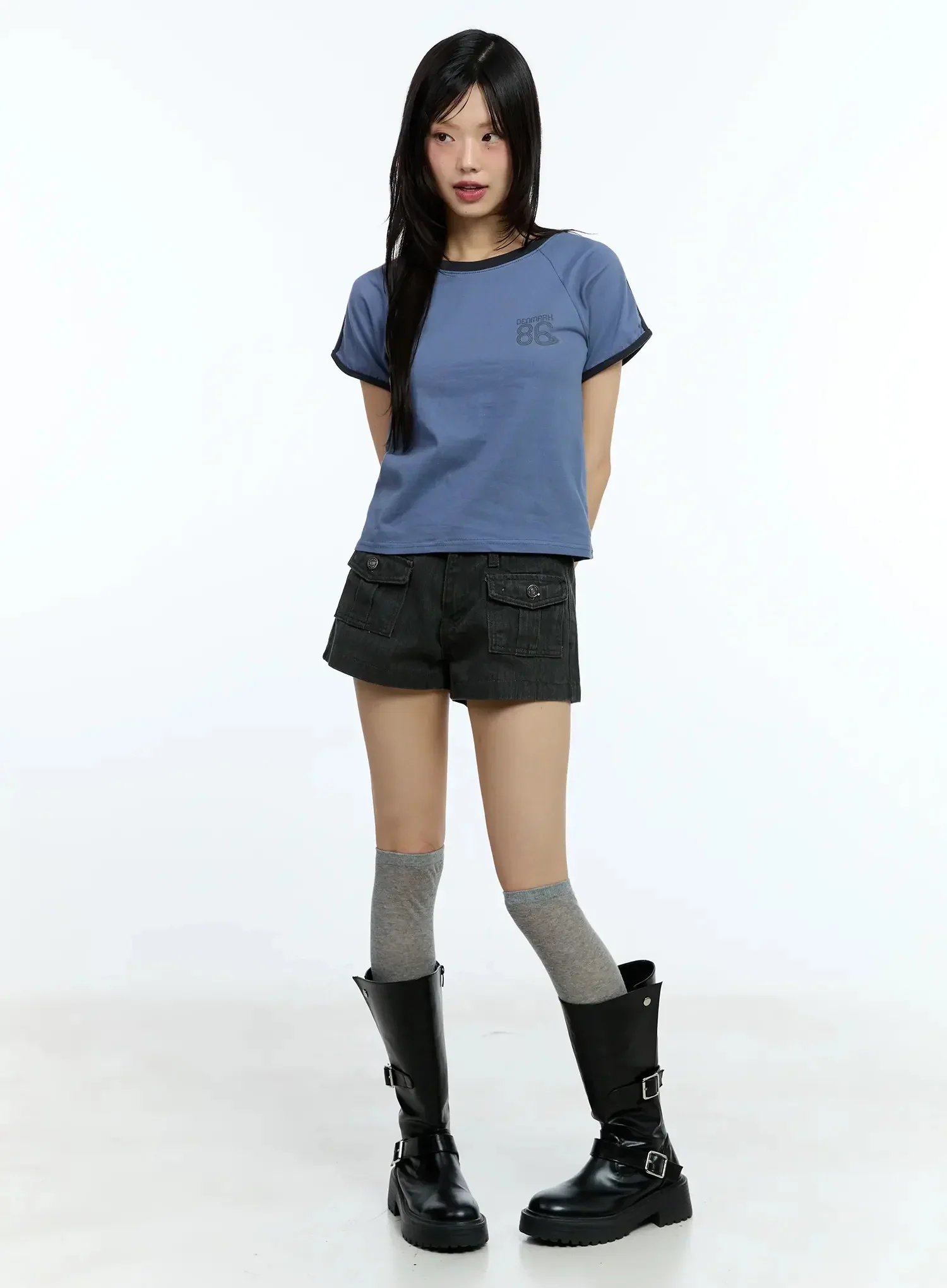 Two-Tone Graphic Tee IU524 - Image 6