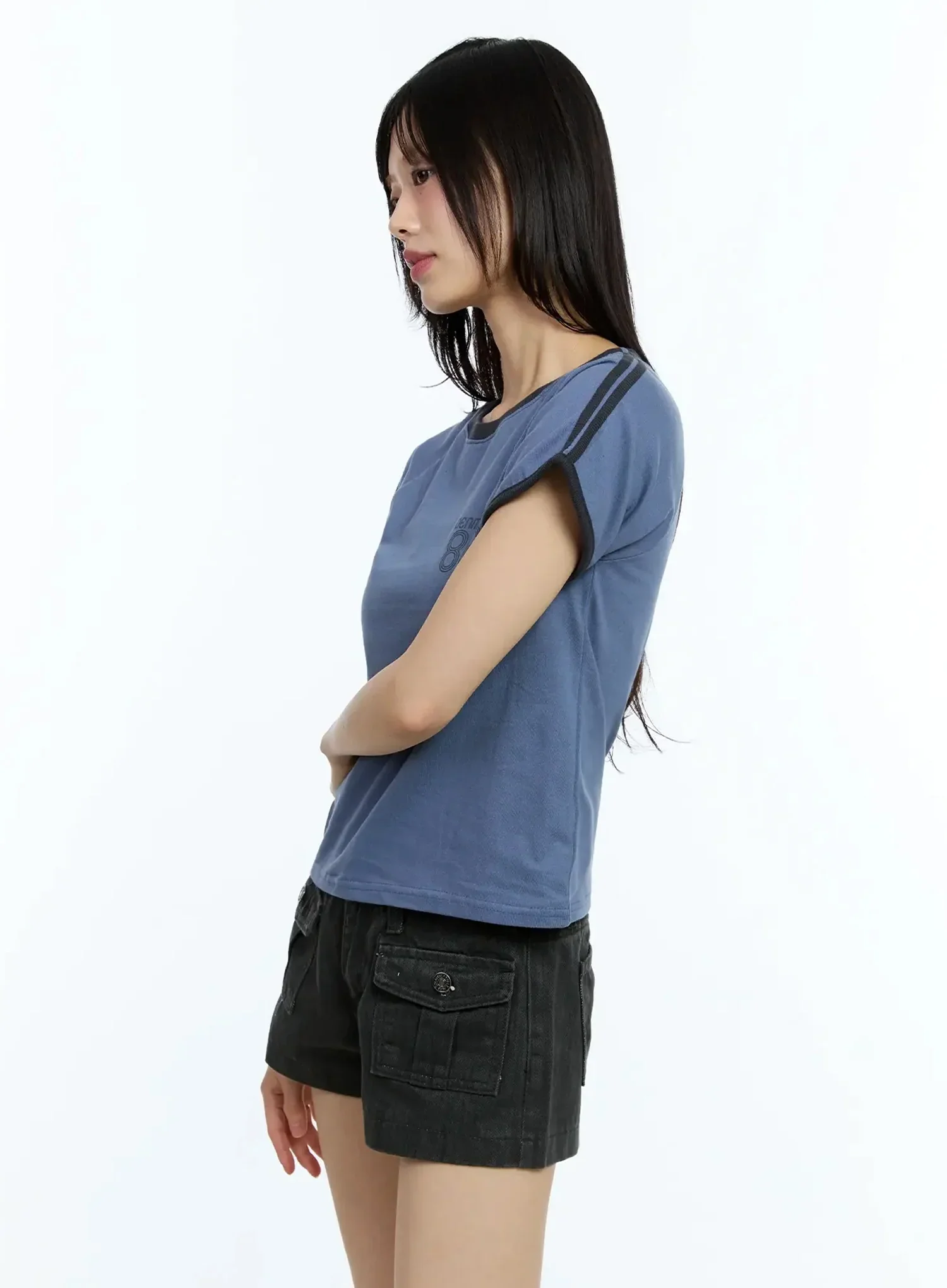 Two-Tone Graphic Tee IU524 - Image 9