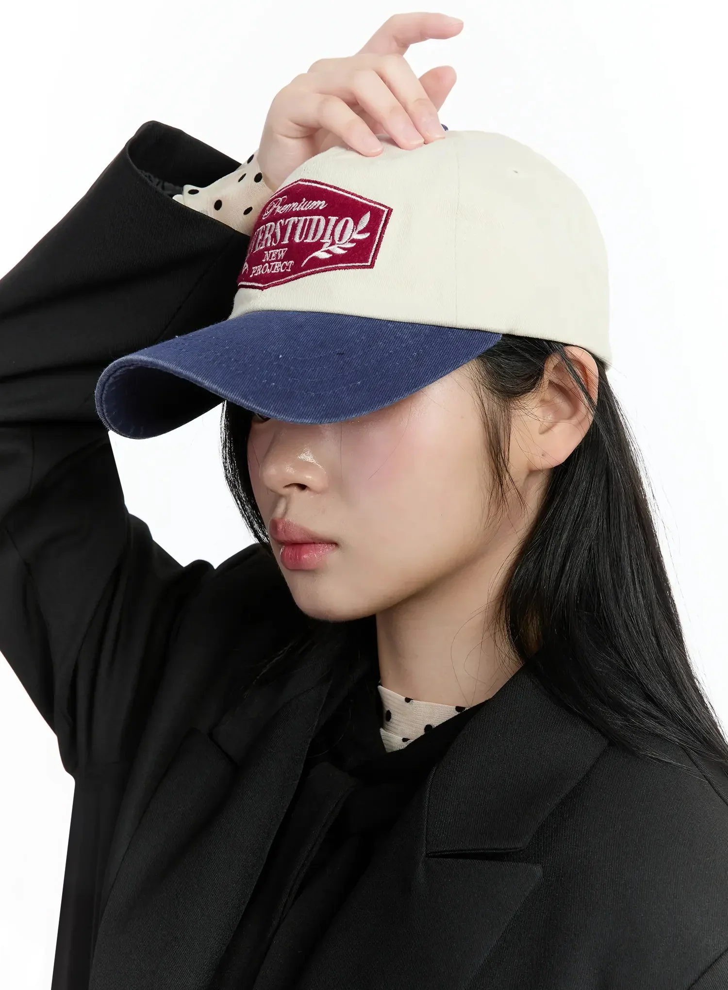 Two-Tone Lettering Baseball Cap IM519 - Image 5
