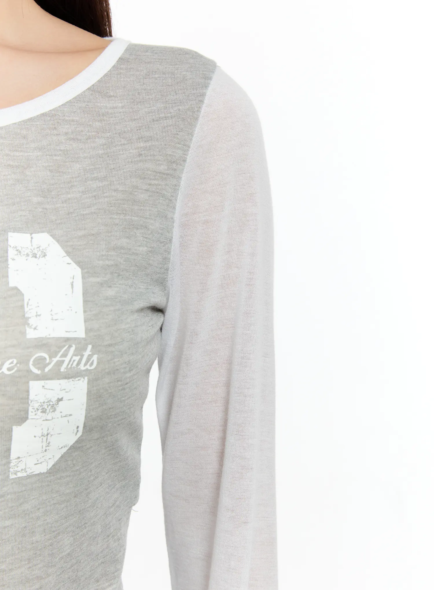 Two-Tone Long-Sleeve Top CL531 - Image 6