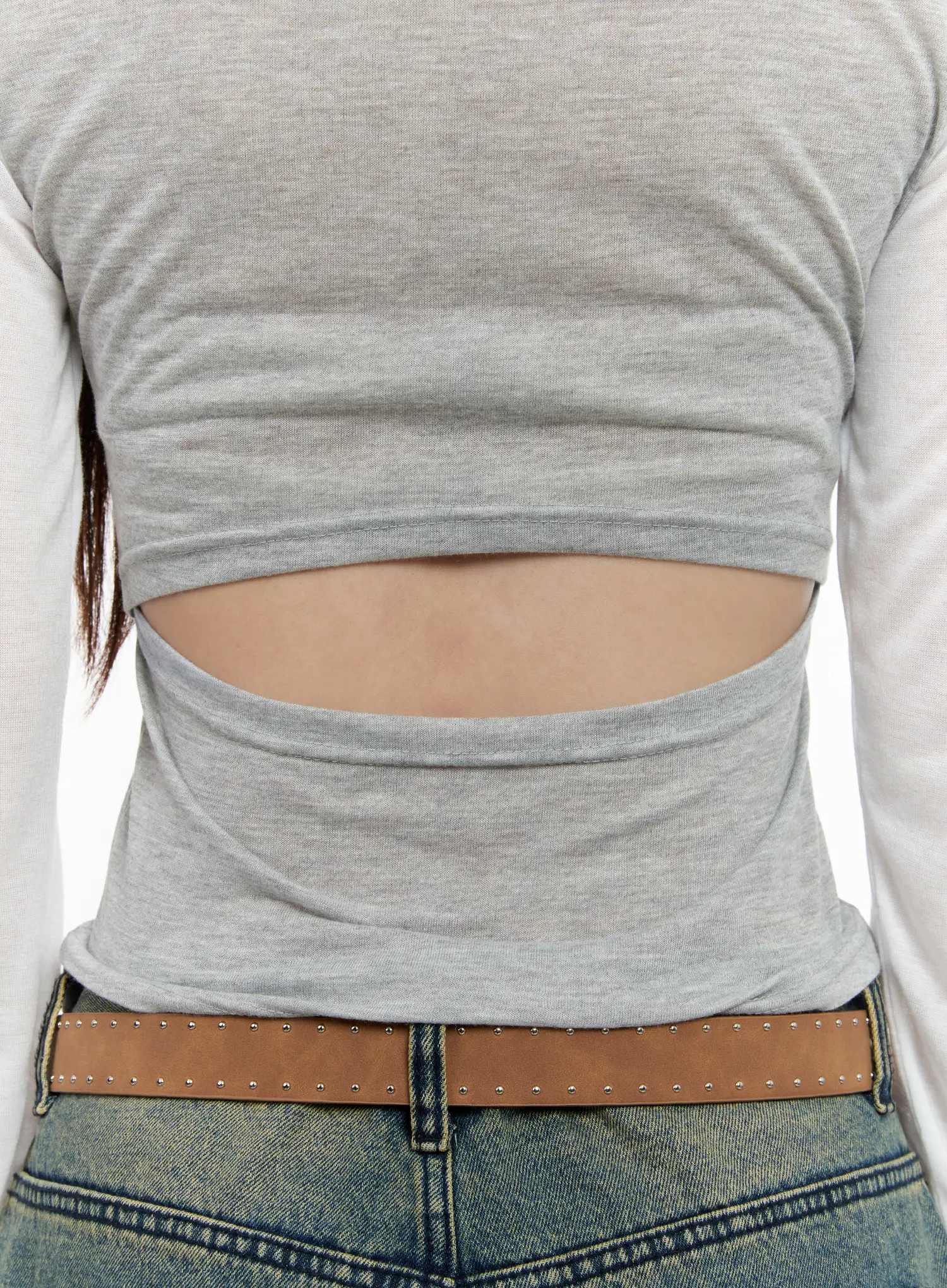 Two-Tone Long-Sleeve Top CL531 - Image 9