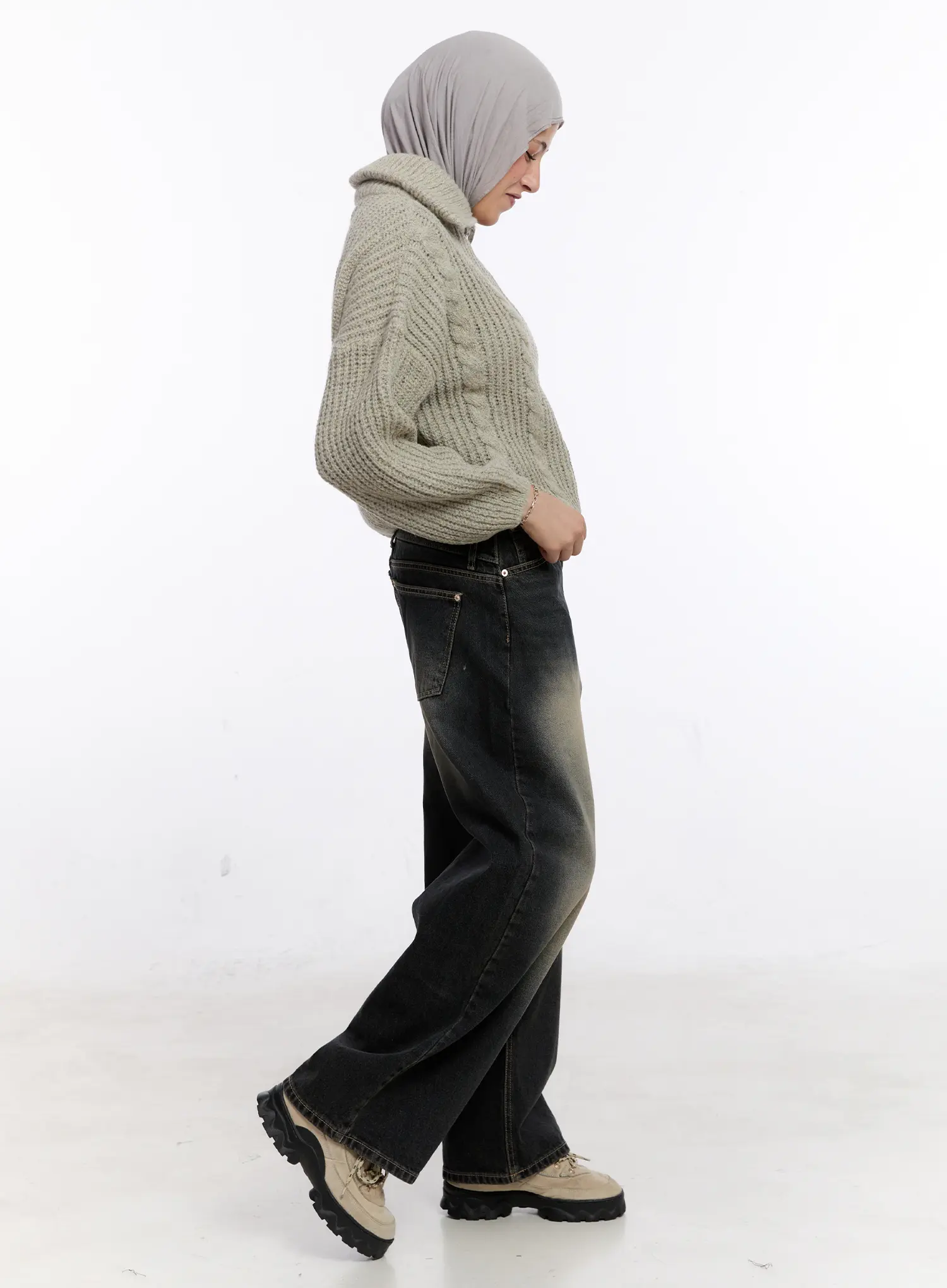 Two-Way Knit Zip-Up CS524 - Image 4