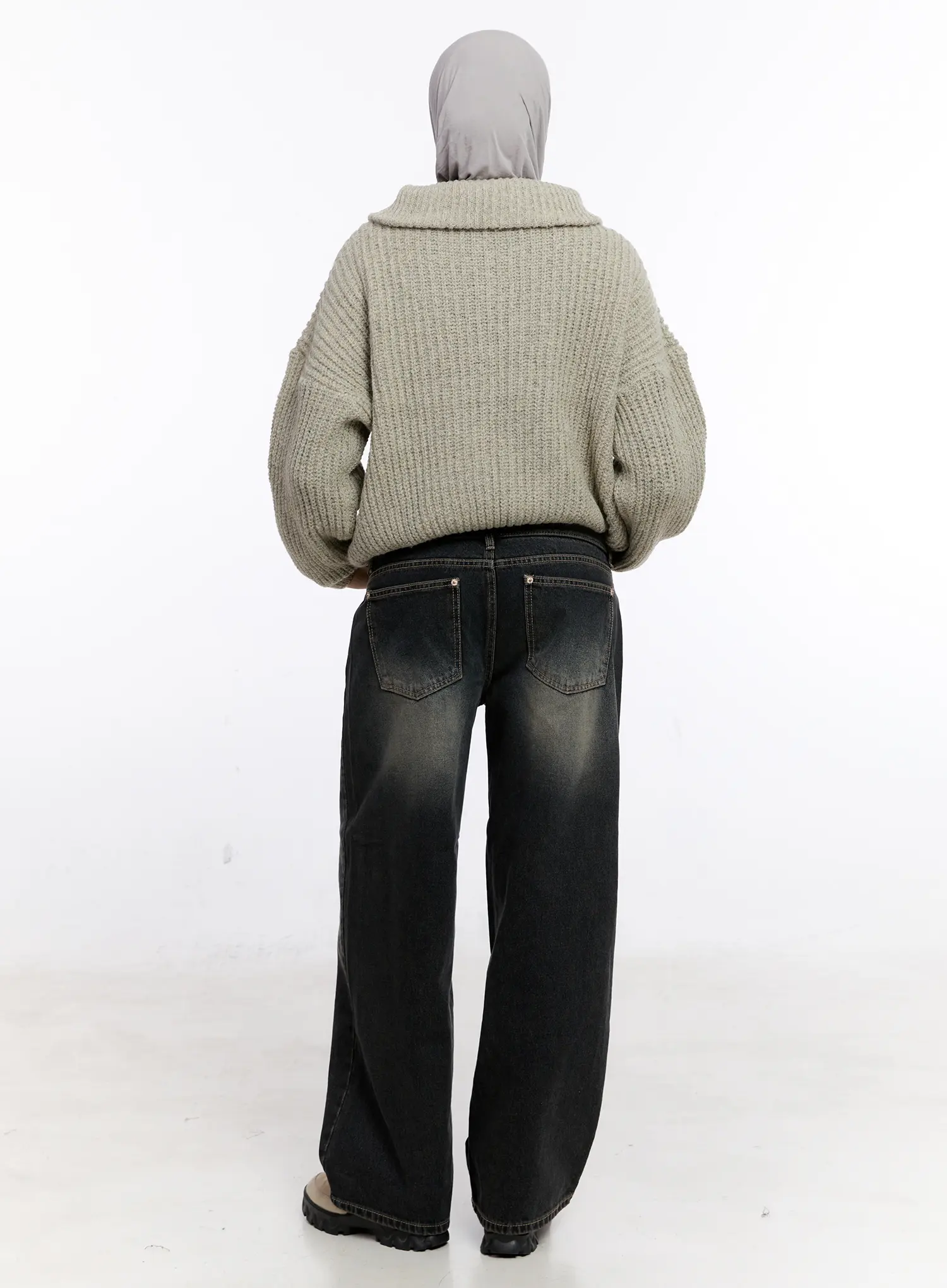 Two-Way Knit Zip-Up CS524 - Image 5