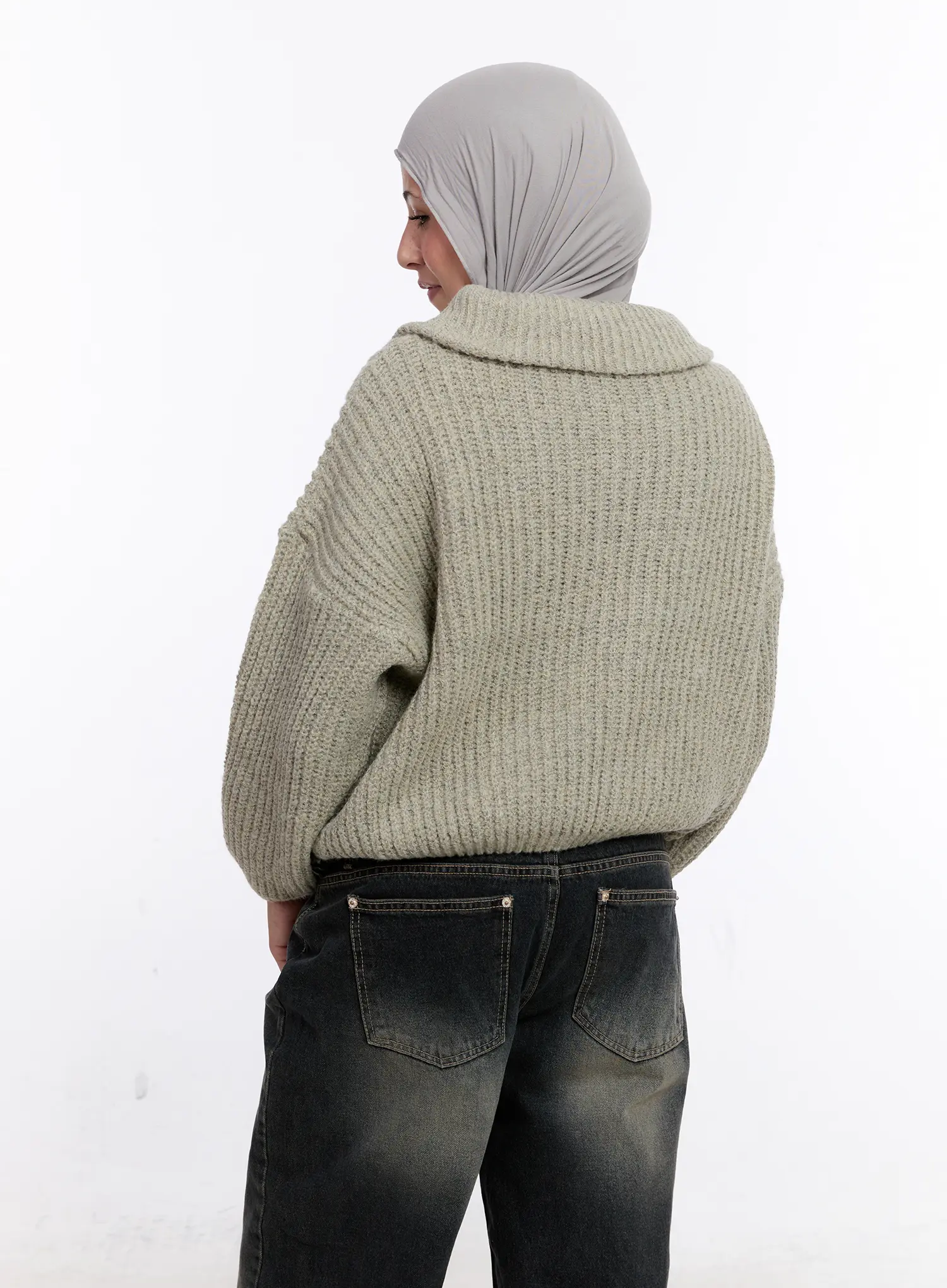 Two-Way Knit Zip-Up CS524 - Image 7
