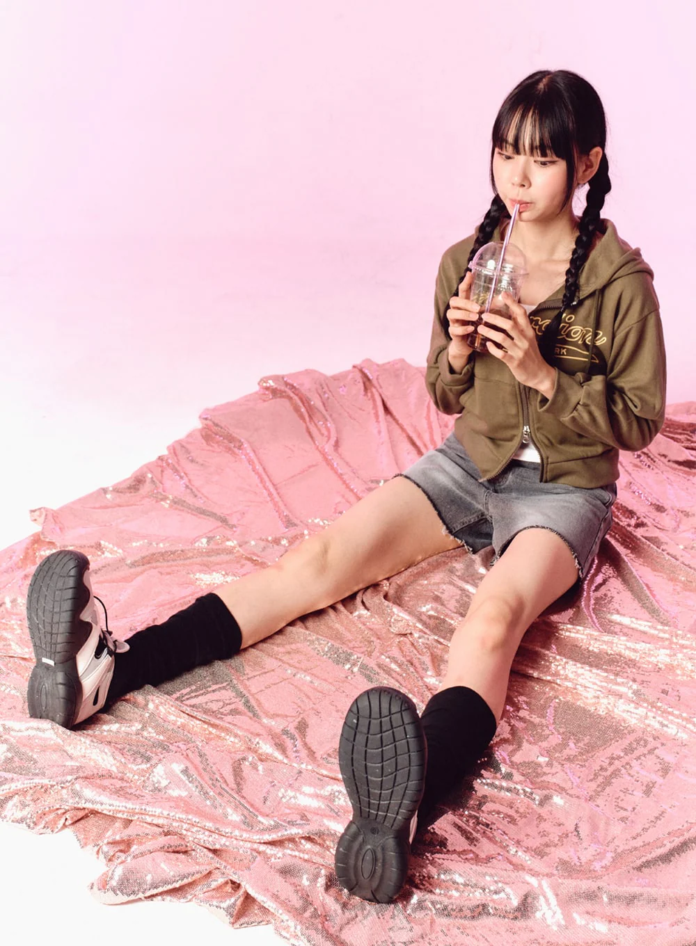 Two-Way Zip-Up Hoodie IG304 - Image 14
