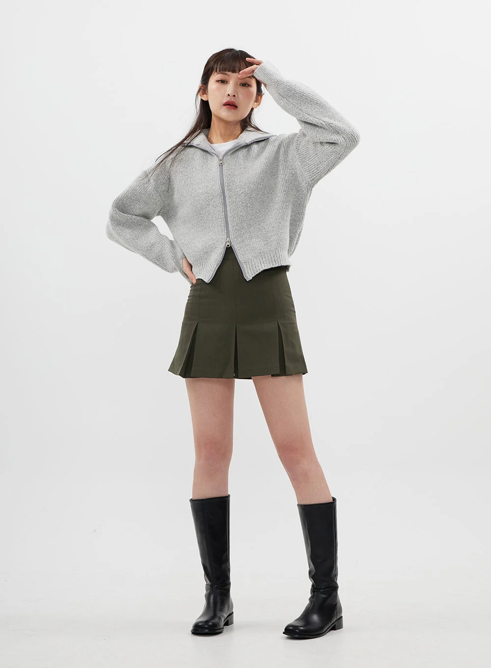 Two Way Zip Up Knit C7102 - Image 10