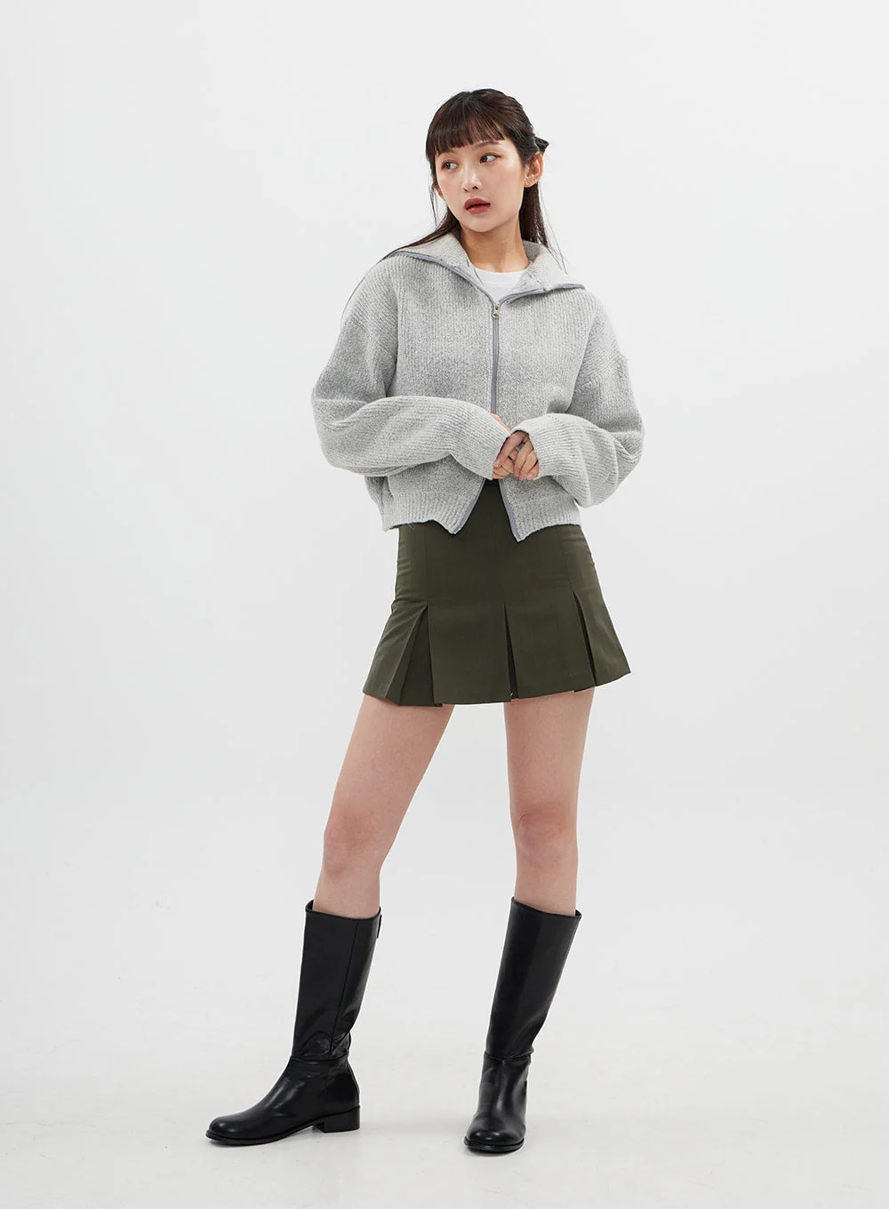Two Way Zip Up Knit C7102 - Image 9