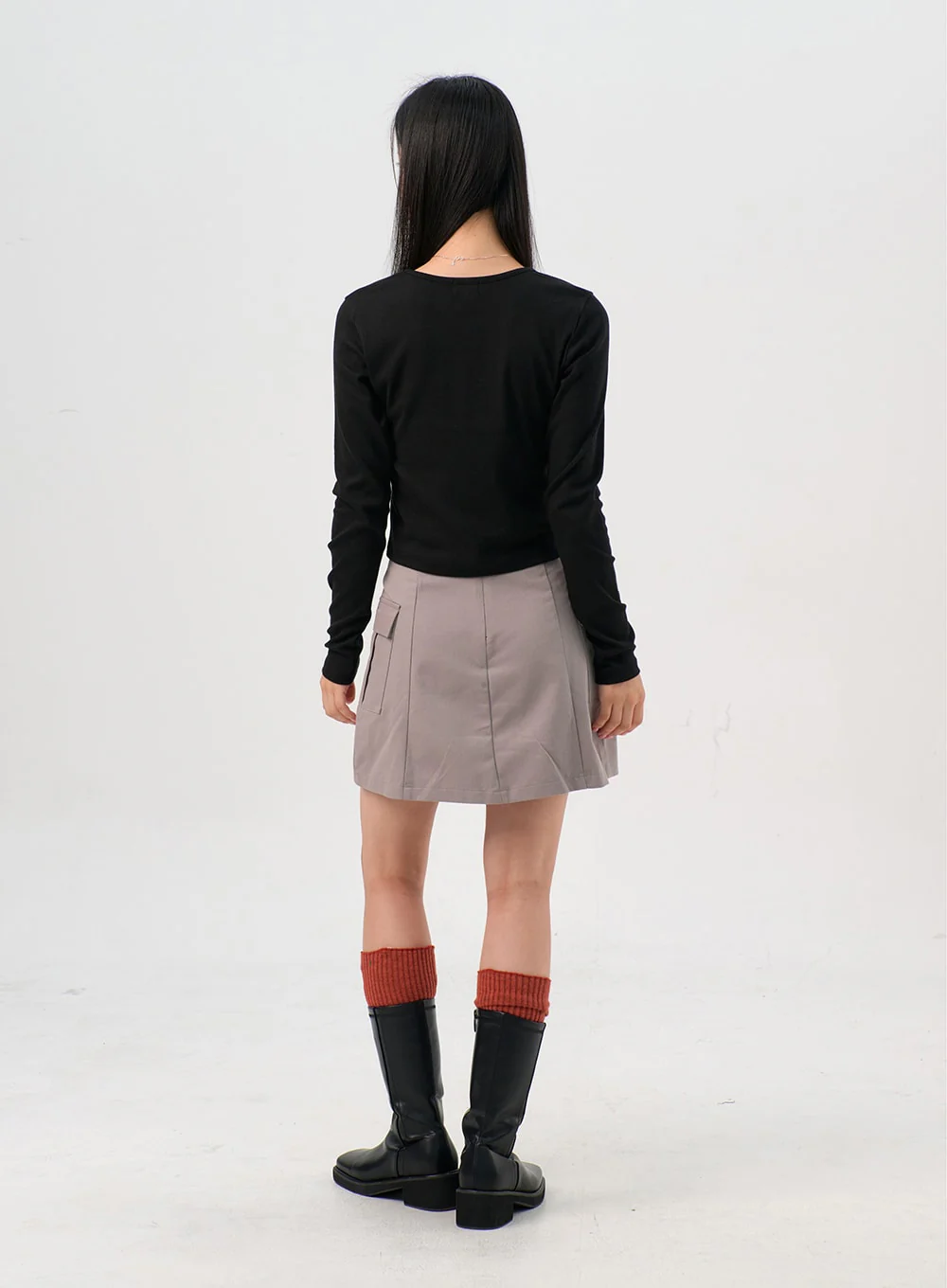 U-Neck Long Sleeve Top OS302 - Image 6