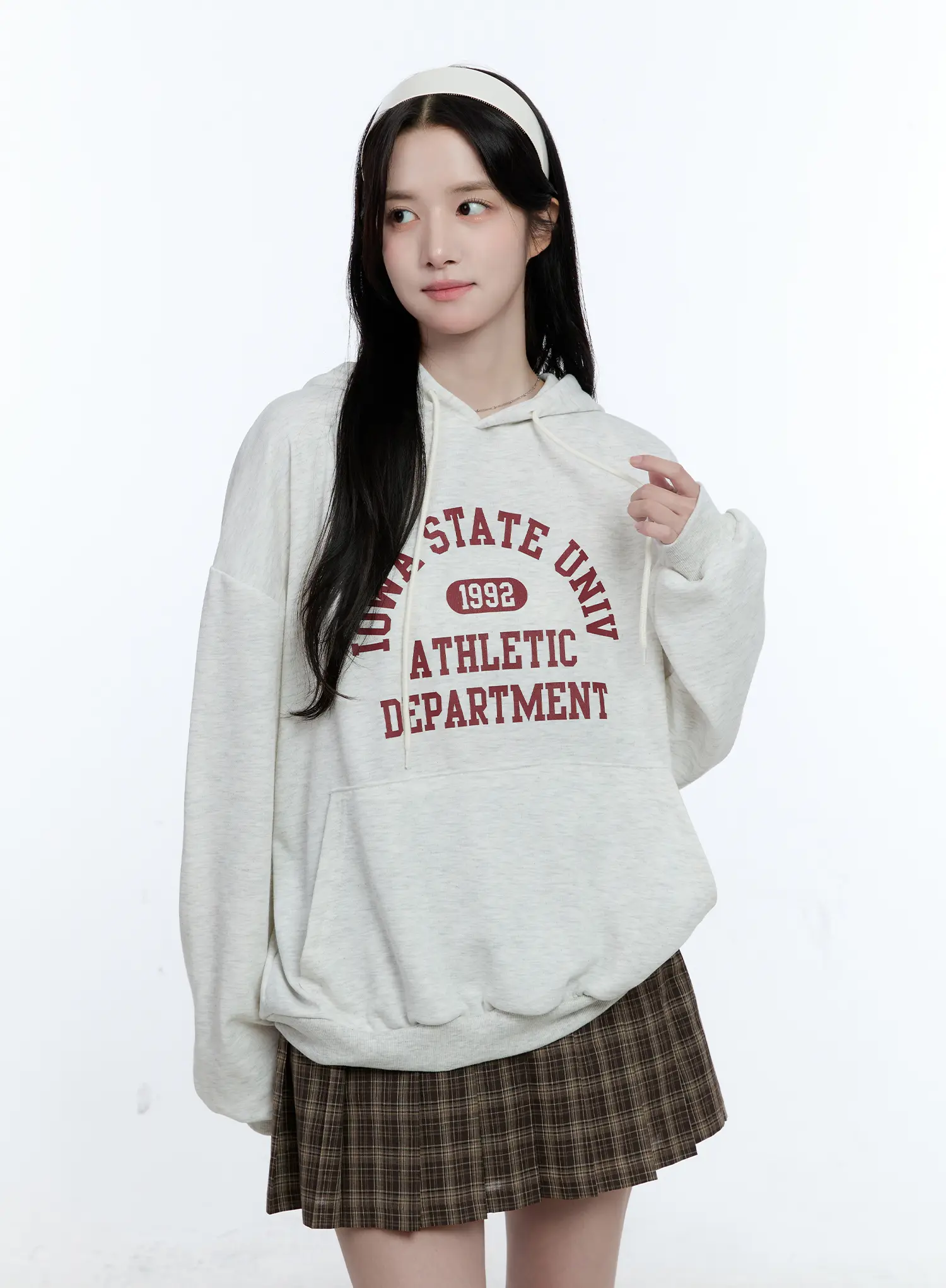 University Print Oversized Hoodie CG514 - Image 11